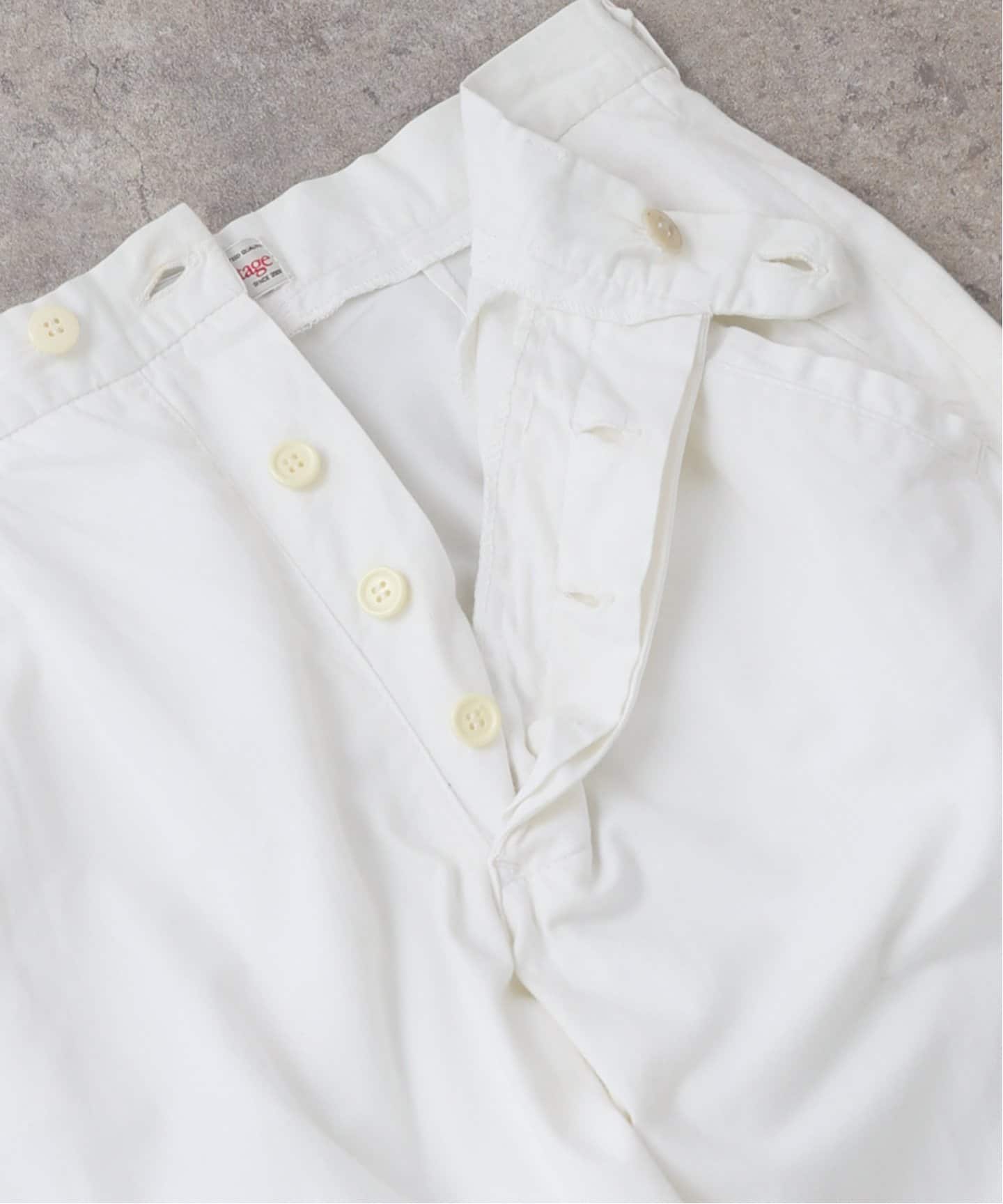 luluvintageホワイトコットンパンツ（スラックス）｜EDIT.FOR