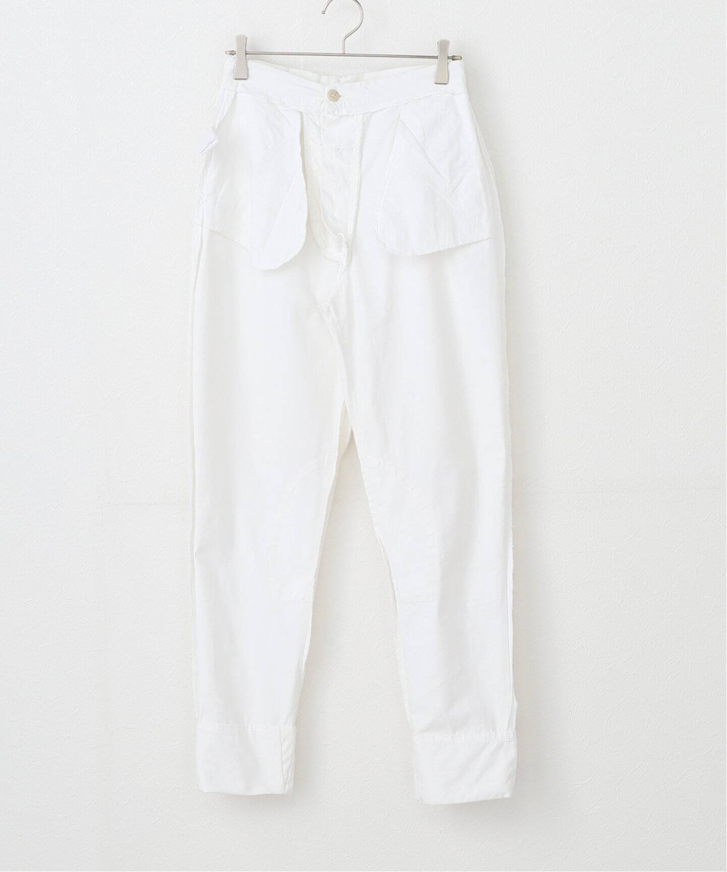 60s~ コットンスラックス ホワイトtalon vintage USA luluvintageホワイトコットンパンツ（スラックス）｜EDIT.FOR