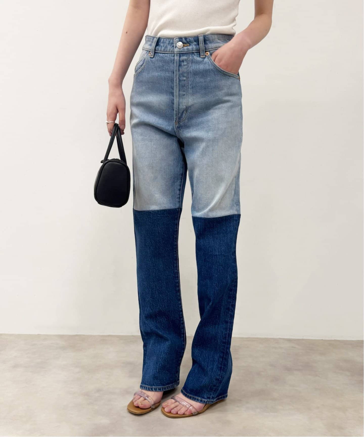 ROLLAS/ローラス】bicolor denim pants（デニムパンツ・ジーンズ