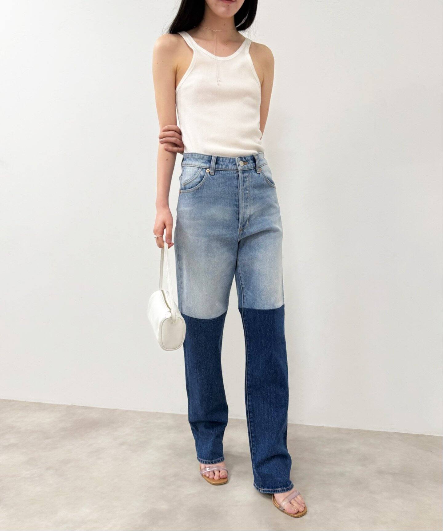 ROLLAS/ローラス】bicolor denim pants（デニムパンツ・ジーンズ