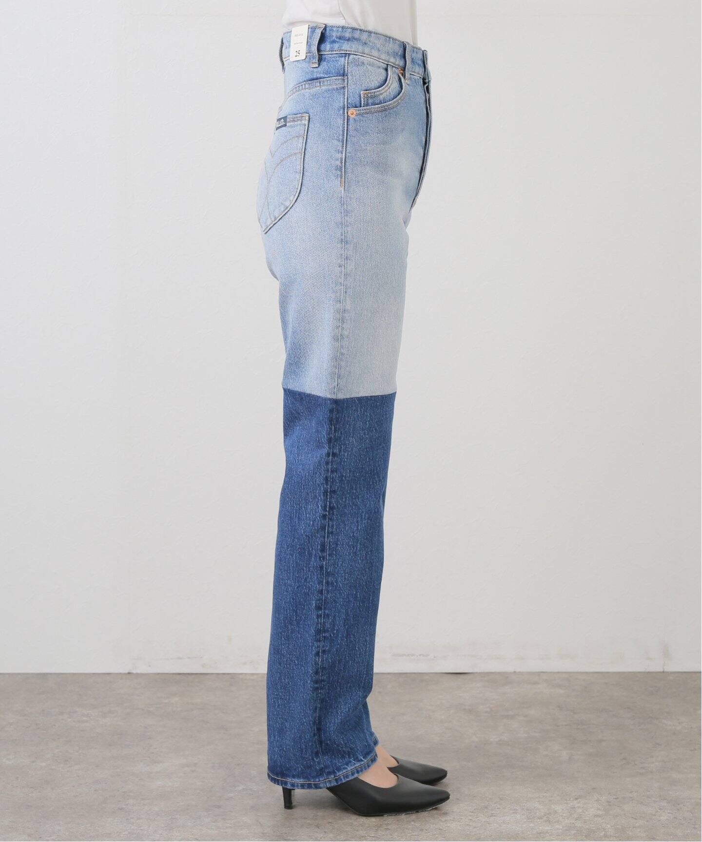 edit for lulu【ローラス】bicolor denim pants ROLLAS/ローラス】bicolor denim pants（デニムパンツ・ジーンズ