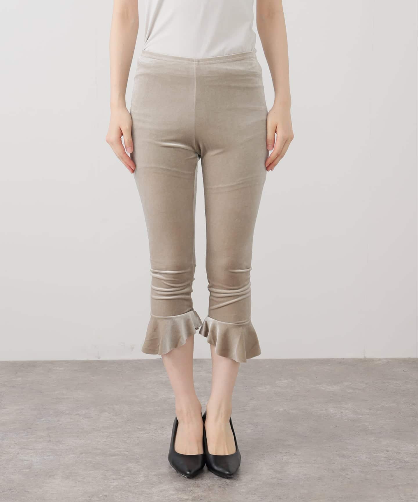 SIMONE WILD/シモーネ ワイルド】VELVET VOLANT CAPRI（スラックス