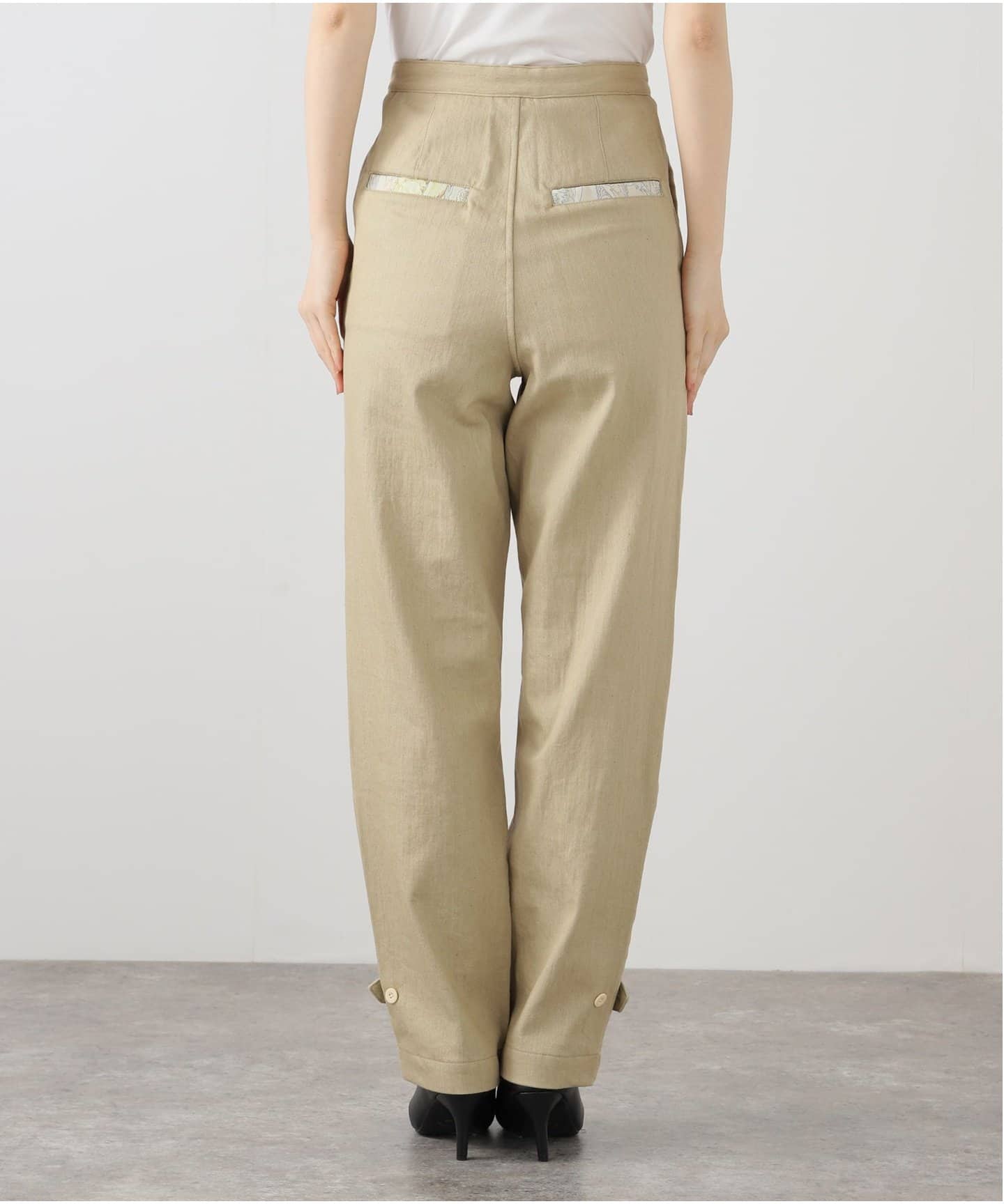 DECO dequis 1985/デコ・デ・ピュイ】FLOWER PATCH PANTS