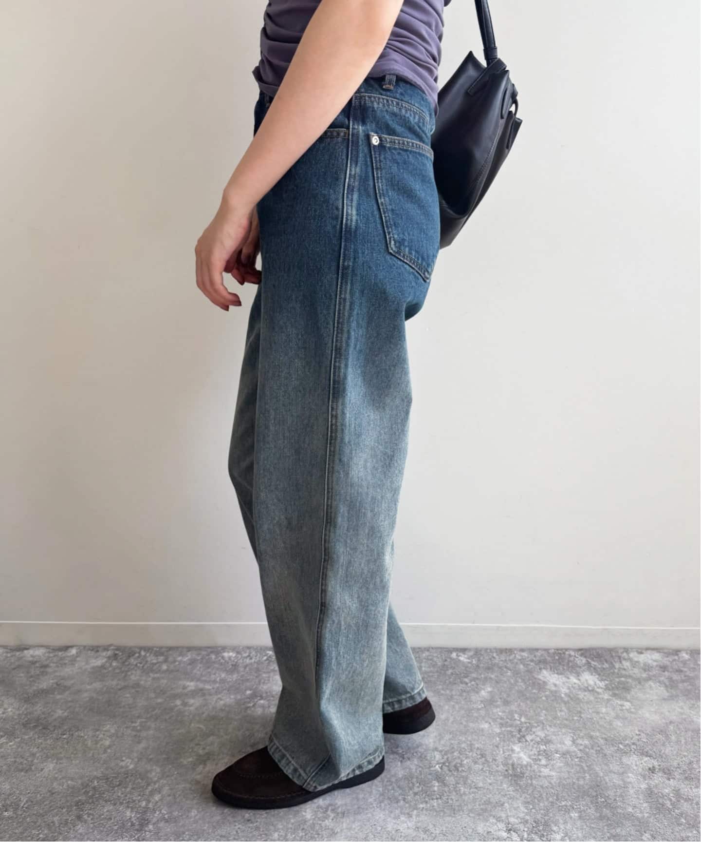 【edit for lulu】 デニム　コンビネーション Hella/ヘラ】gradation denim（スラックス）｜EDIT.FOR LULU