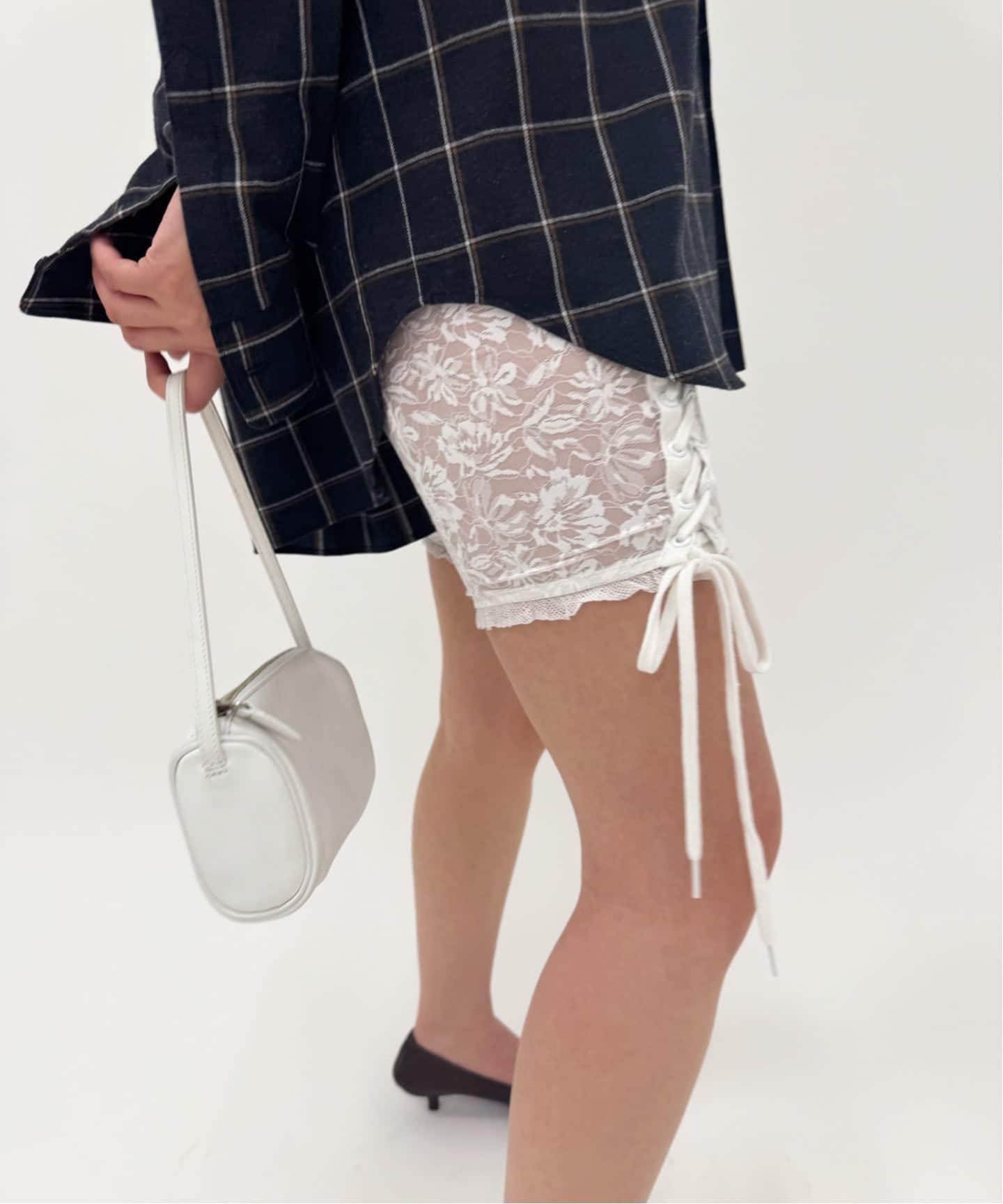 【新品未使用】YUHAN WANG/ユハン ワン　レーススカート YUHAN WANG/ユハン ワン】lace trimmed maxi skirt（ロング