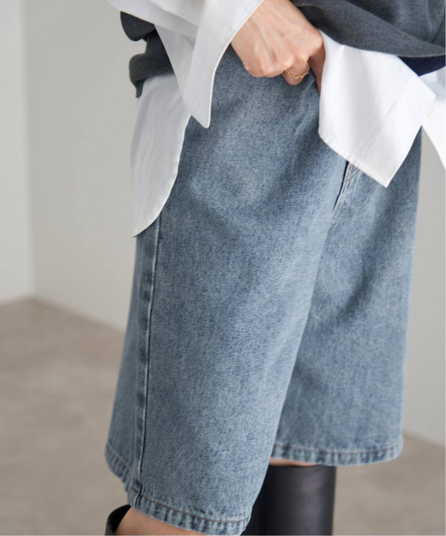 イエナ（IENA）/Maison IENAデニムハーフパンツ Maison IENAデニムハーフパンツ（デニムパンツ・ジーンズ）｜IENA