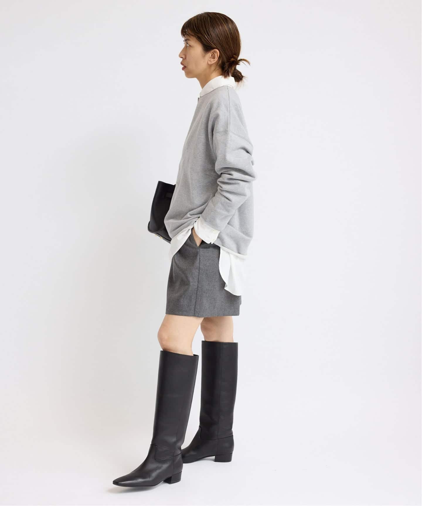 IENA ウォッシャブルウールショートパンツ ブラック 追加3予約》ウォッシャブルウールショートパンツ（ショート