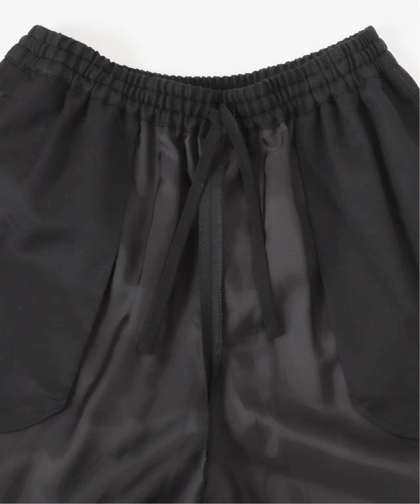 IENA ウォッシャブルウールショートパンツ ブラック 追加3予約》ウォッシャブルウールショートパンツ（ショート