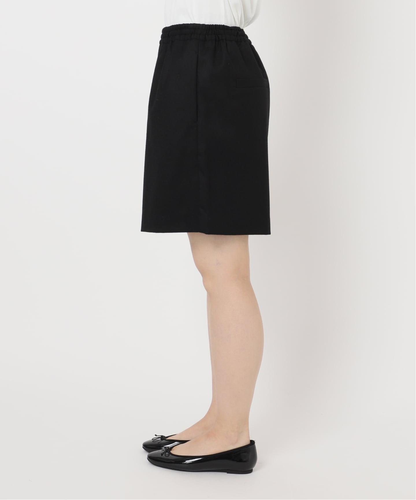 IENA ウォッシャブルウールショートパンツ ブラック 追加4》ウォッシャブルウールショートパンツ（ショート・ハーフパンツ