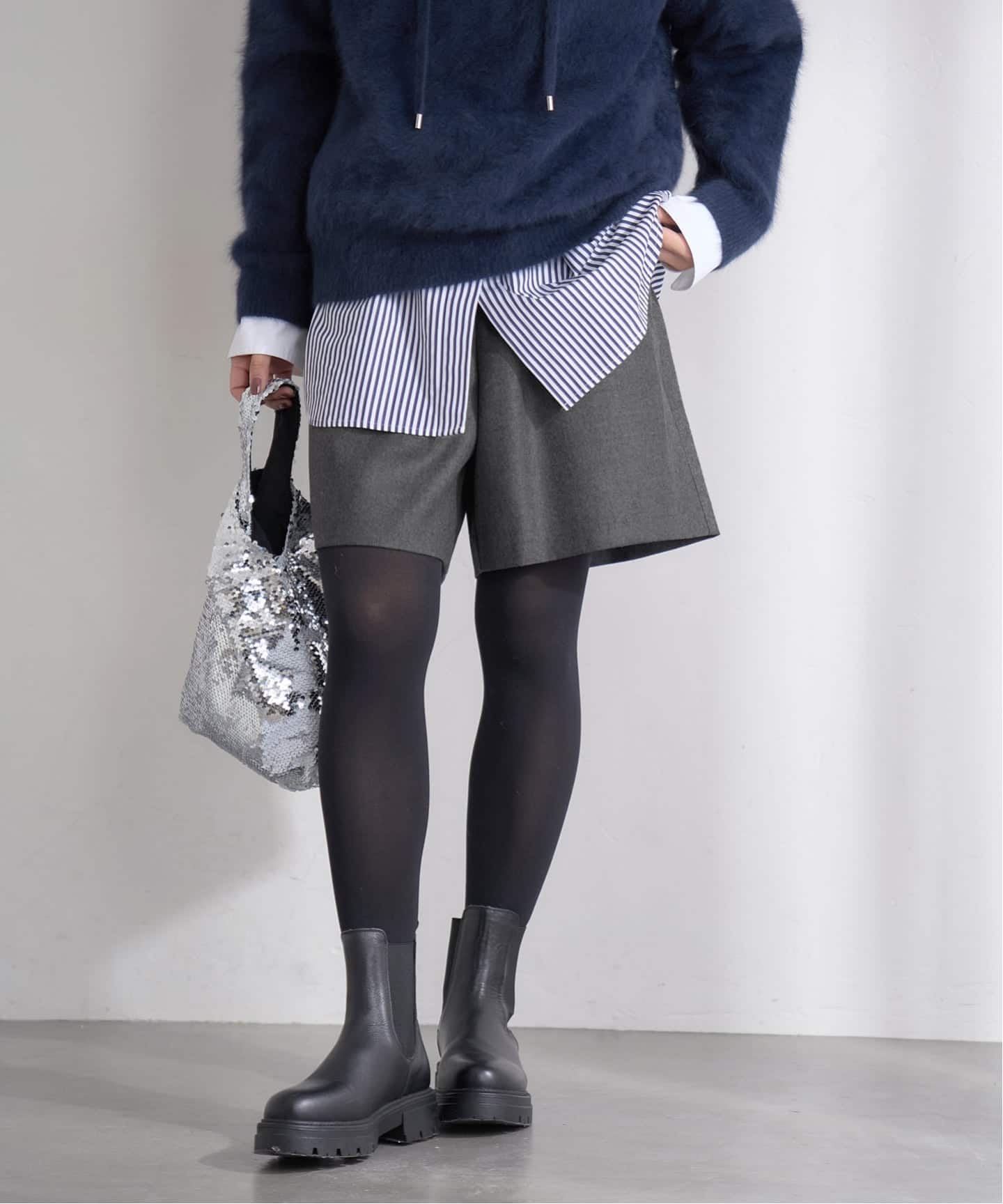 ウォッシャブルサキソニーウールショートパンツ　イエナ ウォッシャブルサキソニーウールショートパンツ（ショート・ハーフ