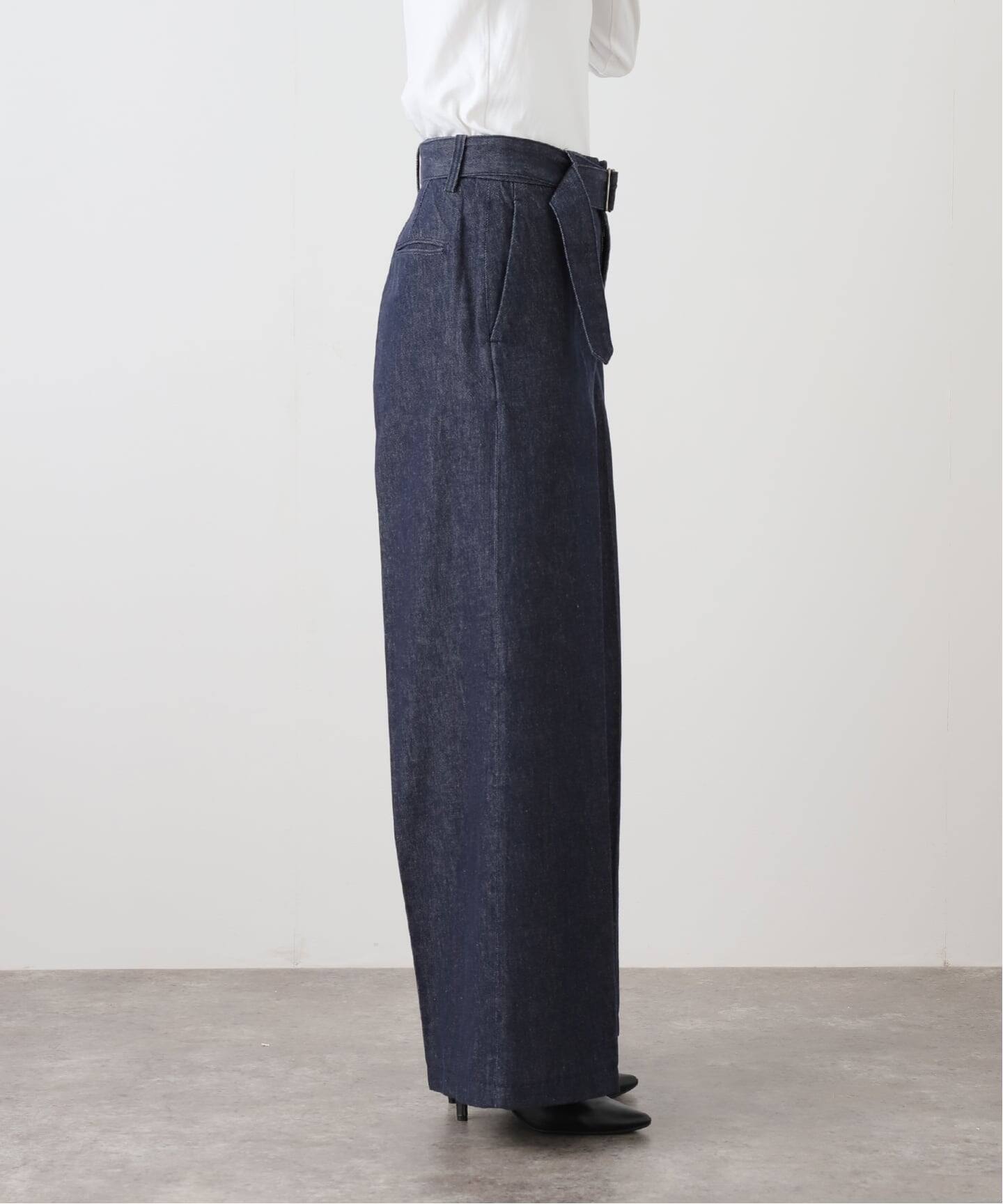 ステディーデニムワイドレッグスラックス（デニムパンツ・ジーンズ