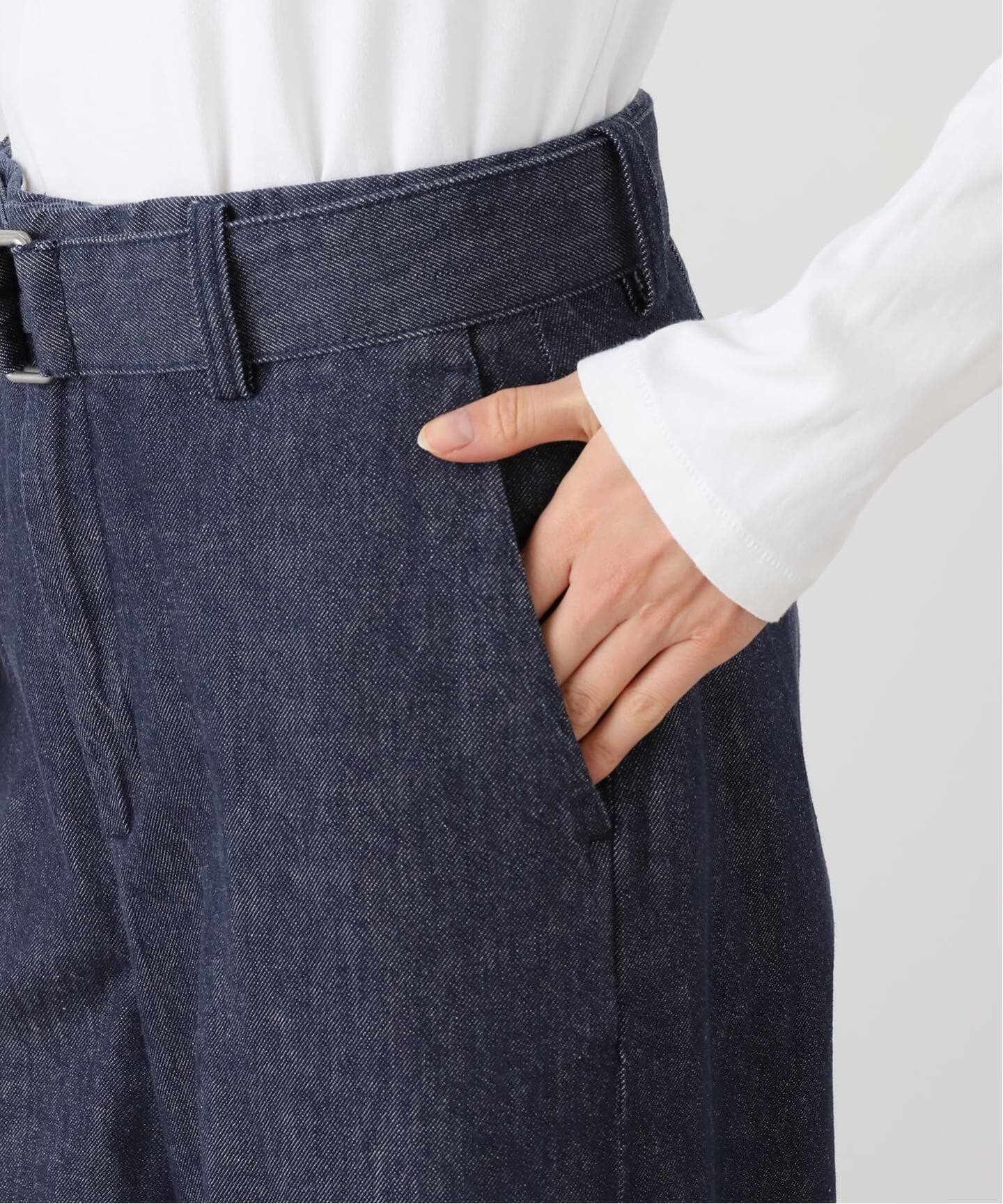 ステディーデニムワイドレッグスラックス（デニムパンツ・ジーンズ