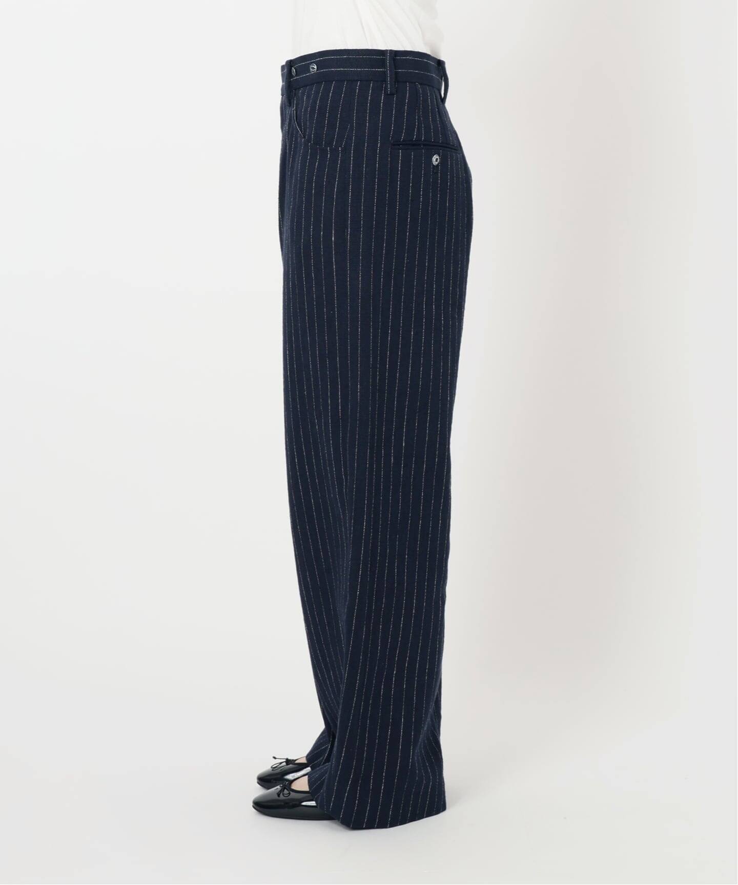 IENAイエナ リネンコンサスペンダーワーカーズスラックス リネンコンサスペンダーワーカーズスラックス（スラックス