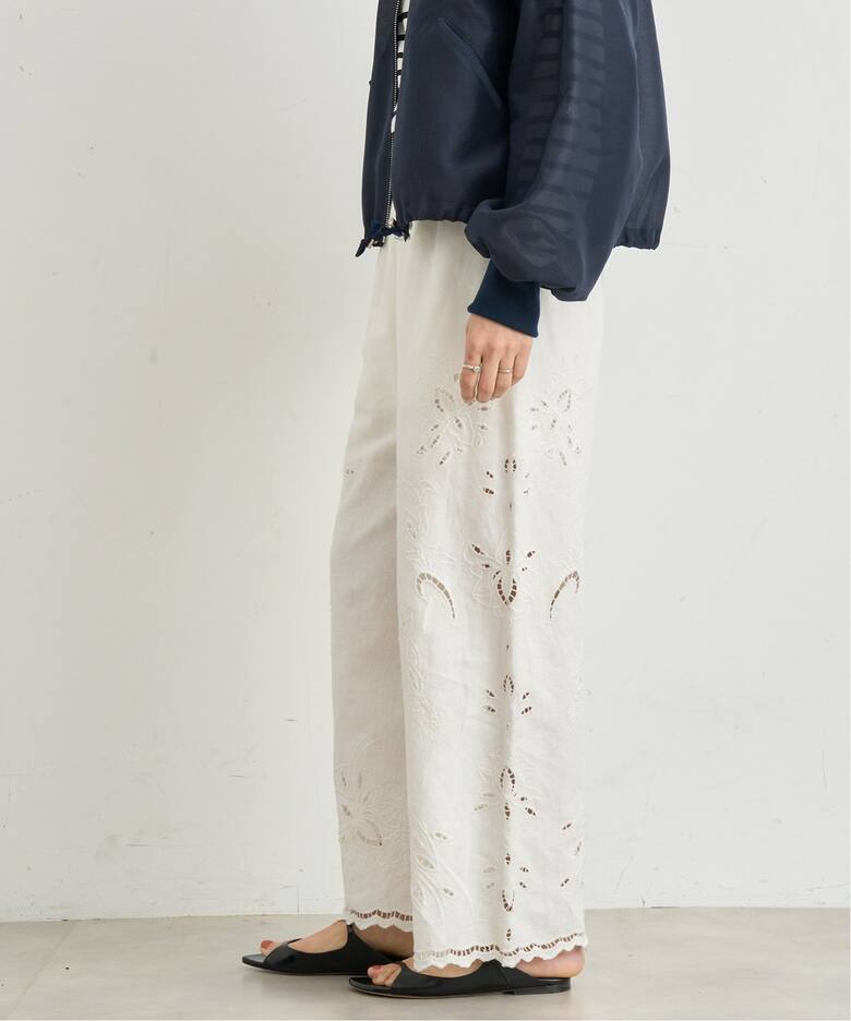 コットンリネンカットワークレース イージーパンツ（その他パンツ  