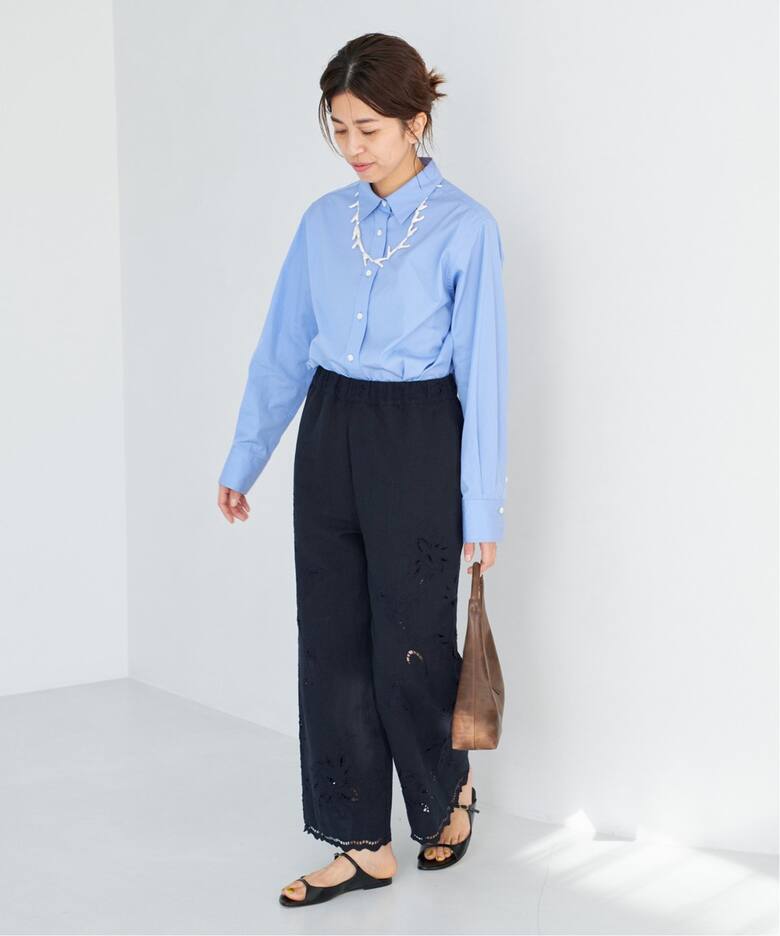 コットンリネンカットワークレース イージーパンツ（その他パンツ 