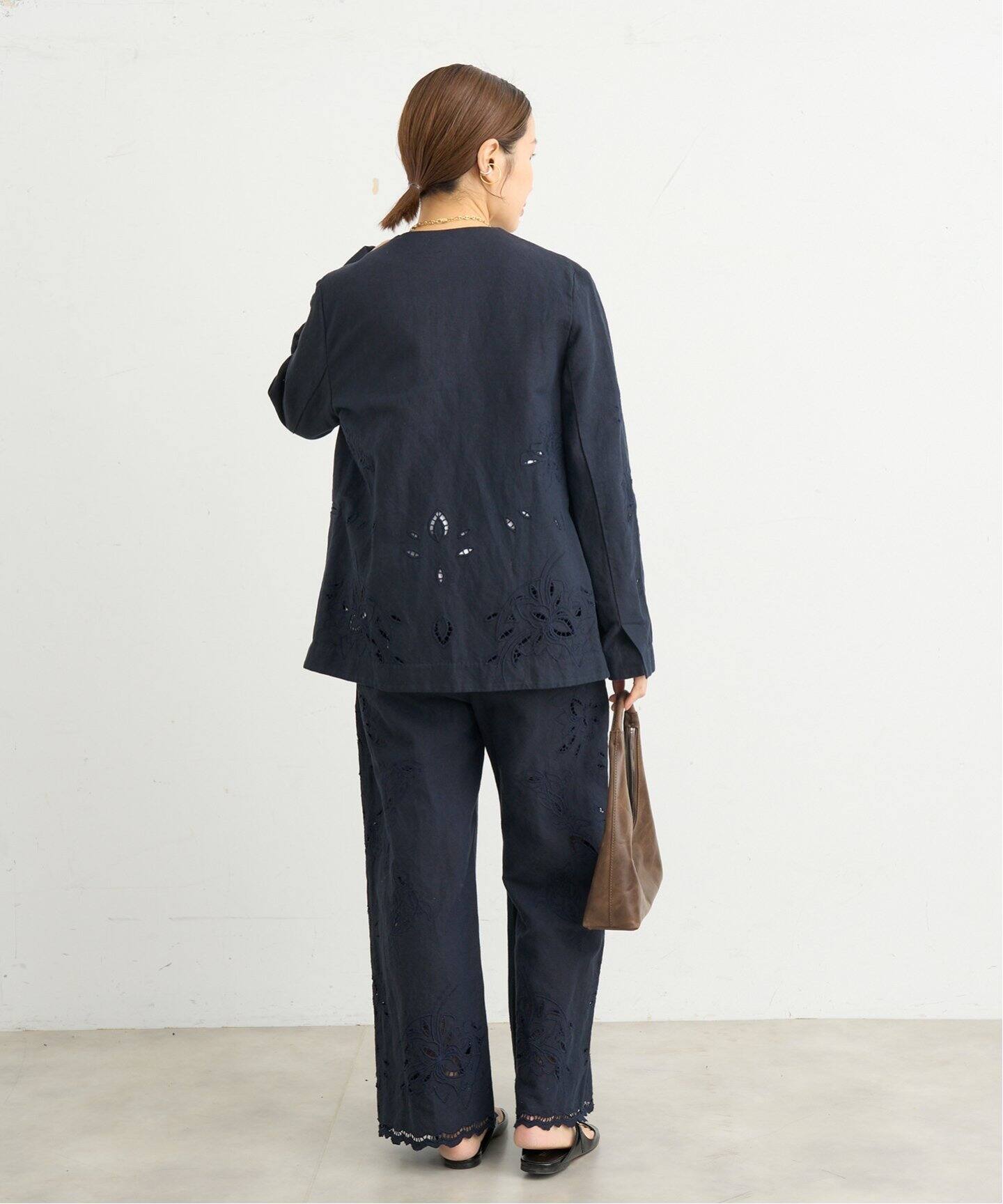 IENA /コットンリネンカットワークレース イージーパンツ 追加》コットンリネンカットワークレース イージーパンツ（その他