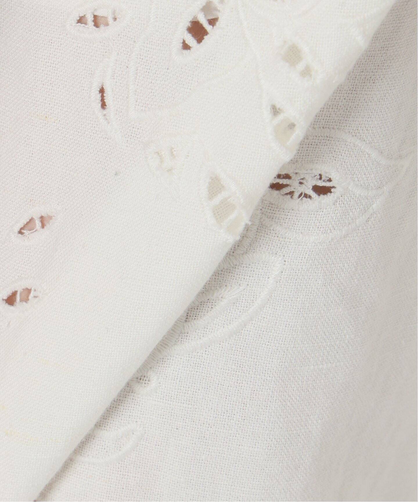 追加》コットンリネンカットワークレース イージーパンツ（その他