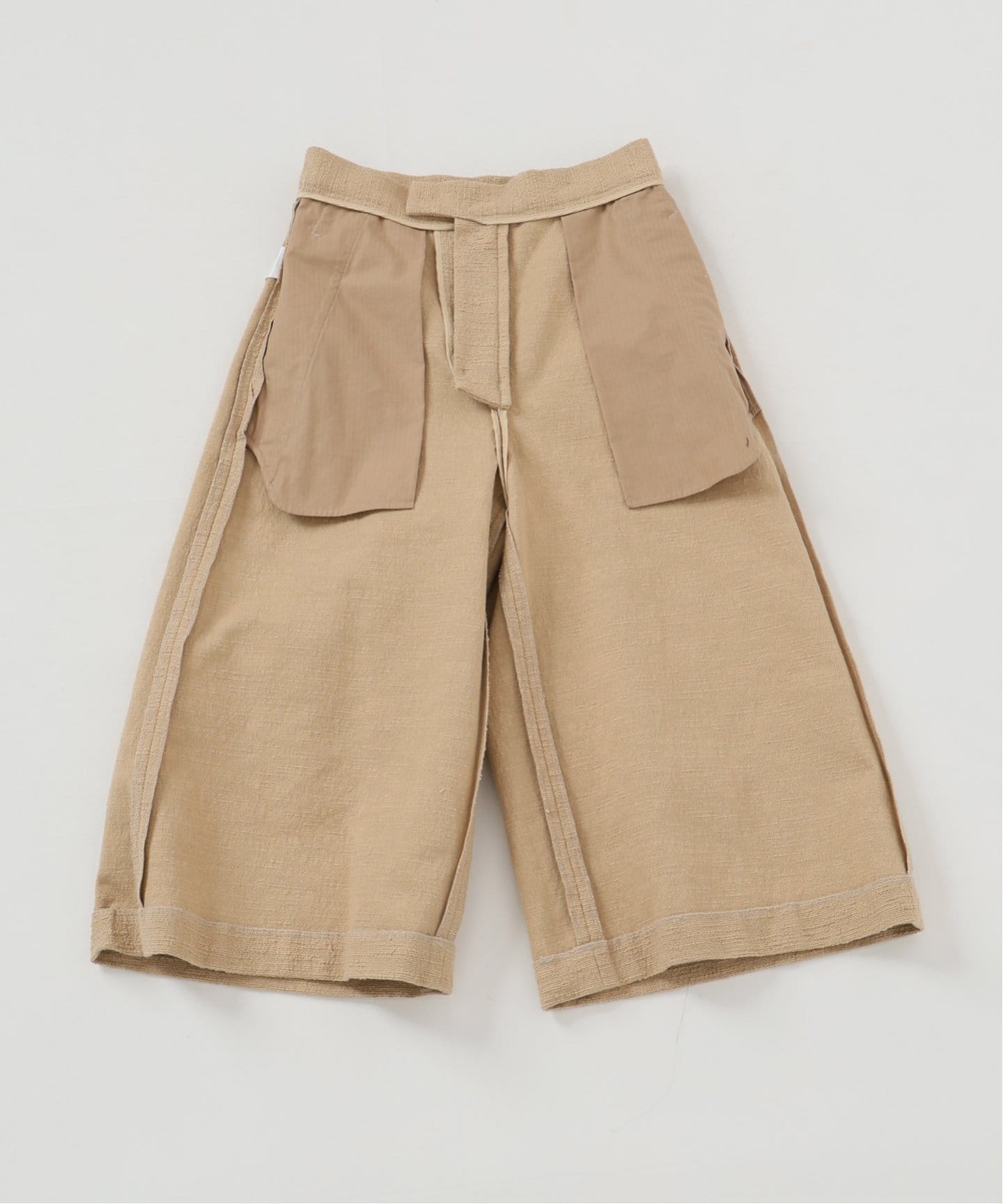 【BEIGE】ツイード ハーフパンツ 23区（ニジュウサンク） パンツ ヘリンボーンループツイード ハーフ