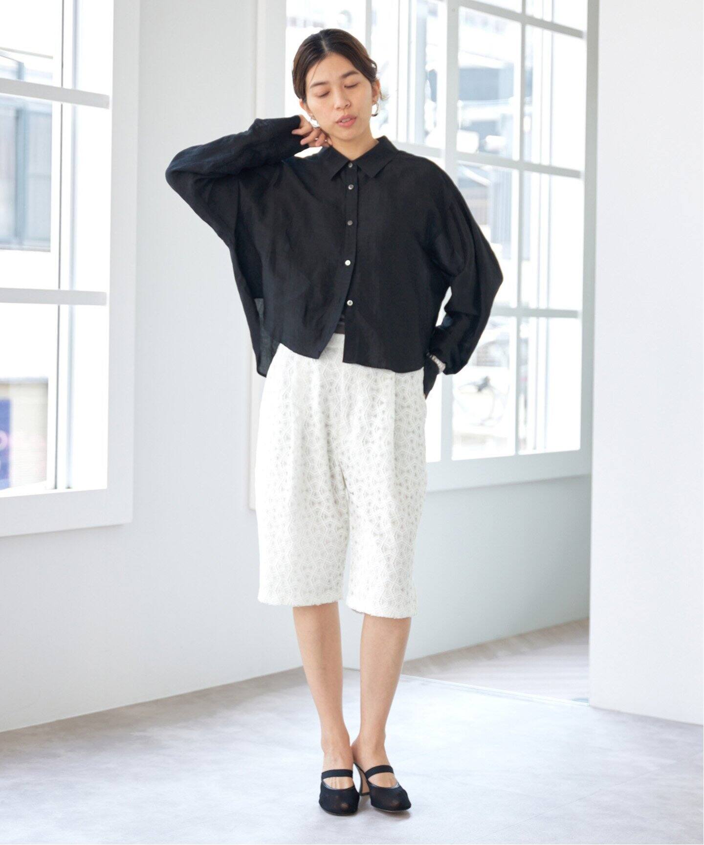 ジオメトリックレース ハーフパンツ（ショート・ハーフパンツ）｜IENA