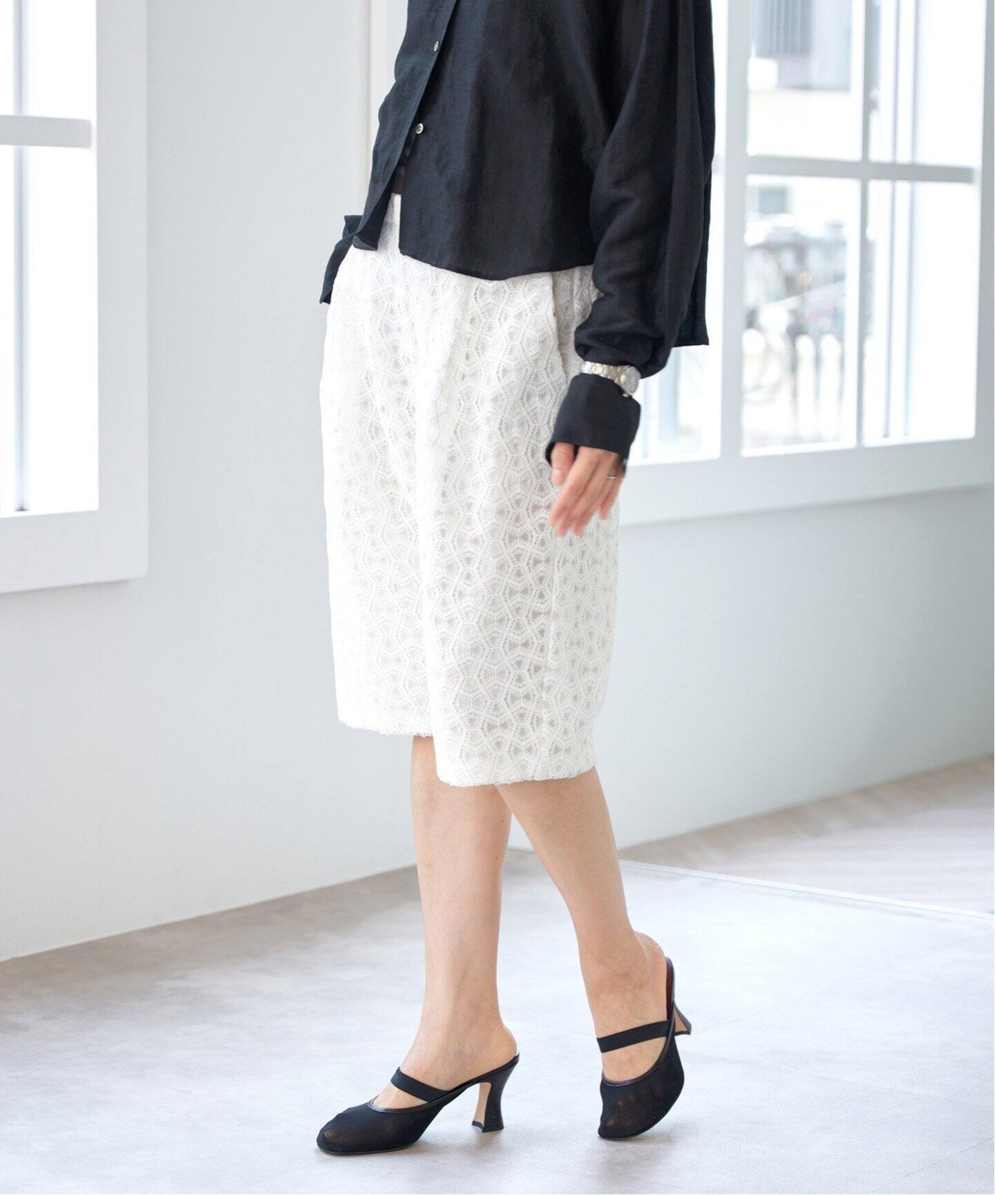 ジオメトリックレース ハーフパンツ（ショート・ハーフパンツ