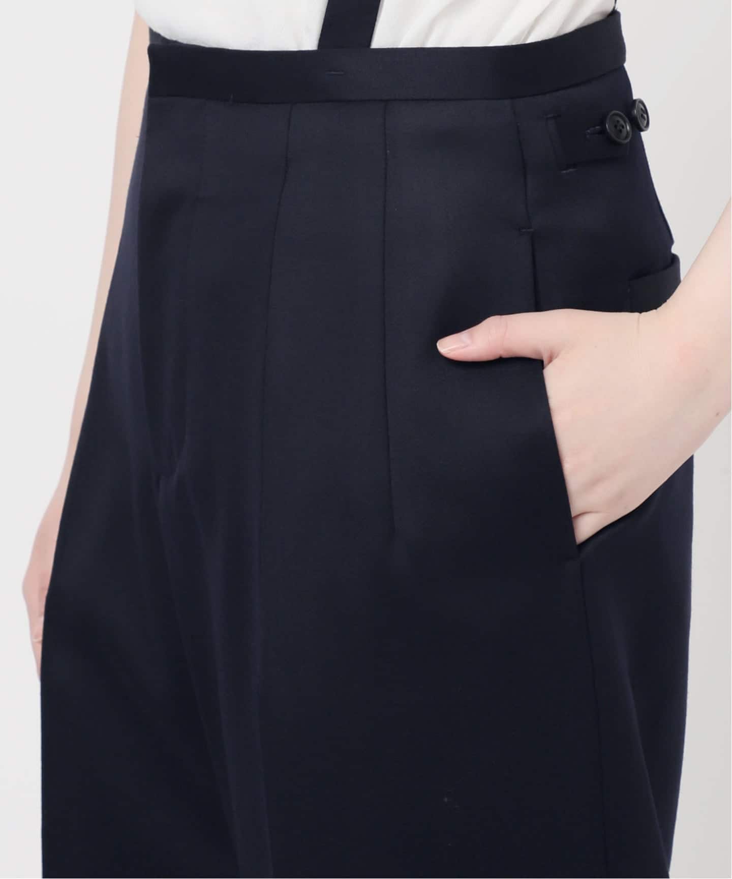 IENA ハイウエストサスペンダーパンツ　チェック　パープル　グレー　イエナ サスペンダーパンツ（スラックス）｜IENA（イエナ）の通販