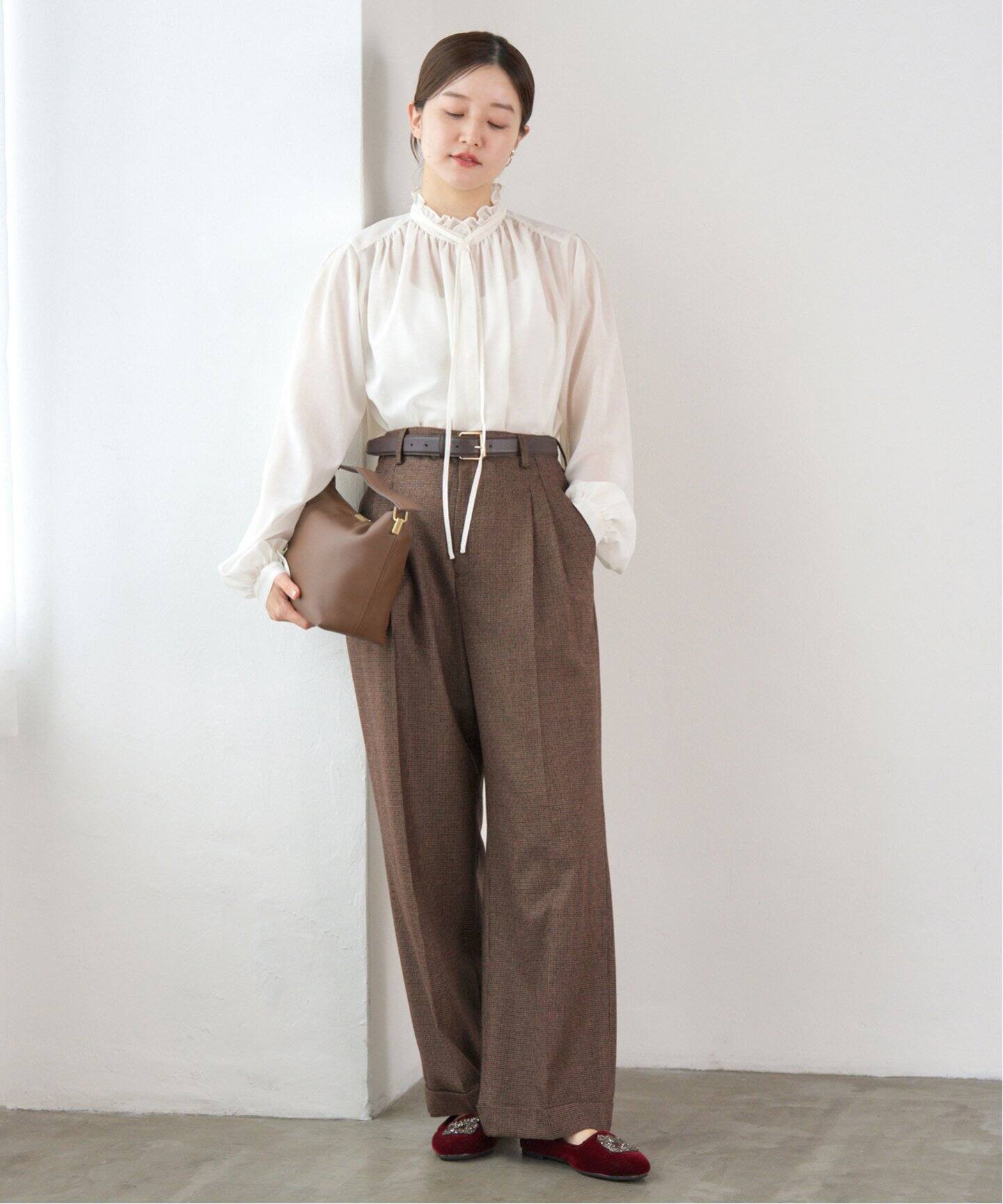 イエナ　チェック　パンツ IENA（イエナ）の「チェックスティックパンツ◇（その他パンツ