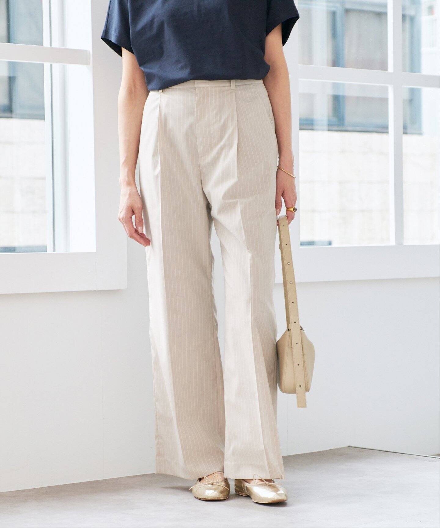 ストライプスラックスパンツ（スラックス）｜IENA（イエナ）の通販