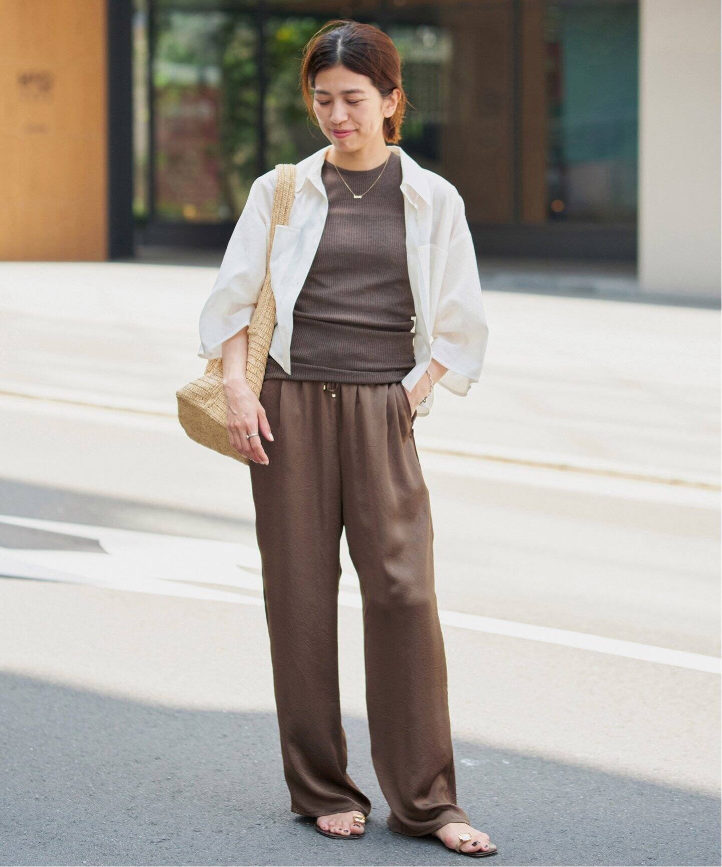 IENA パンツ サテンリラックスパンツ レディース : ZOZOTOWN