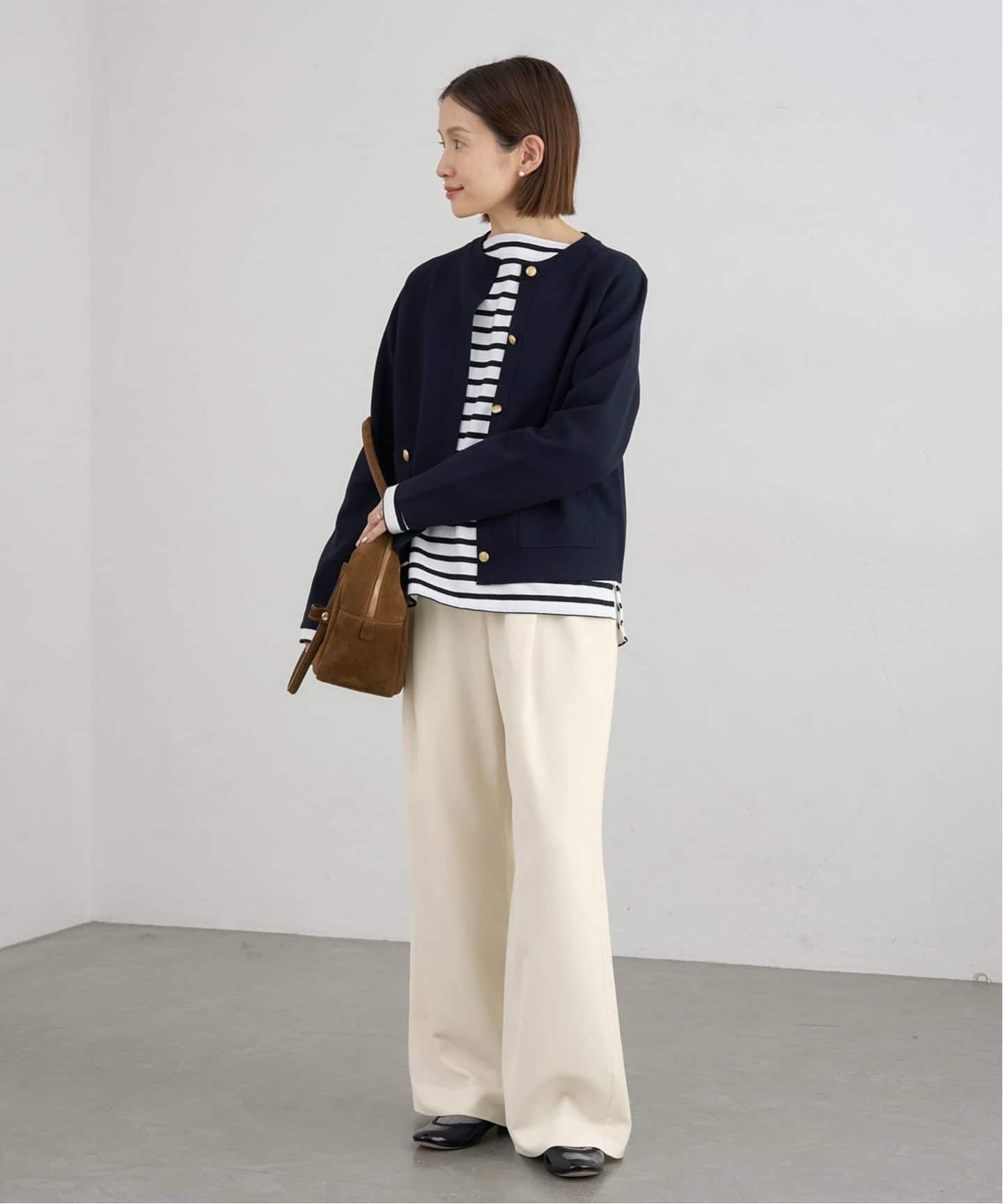 ウォッシャブル アセテートツイルタックパンツ（その他パンツ）｜IENA