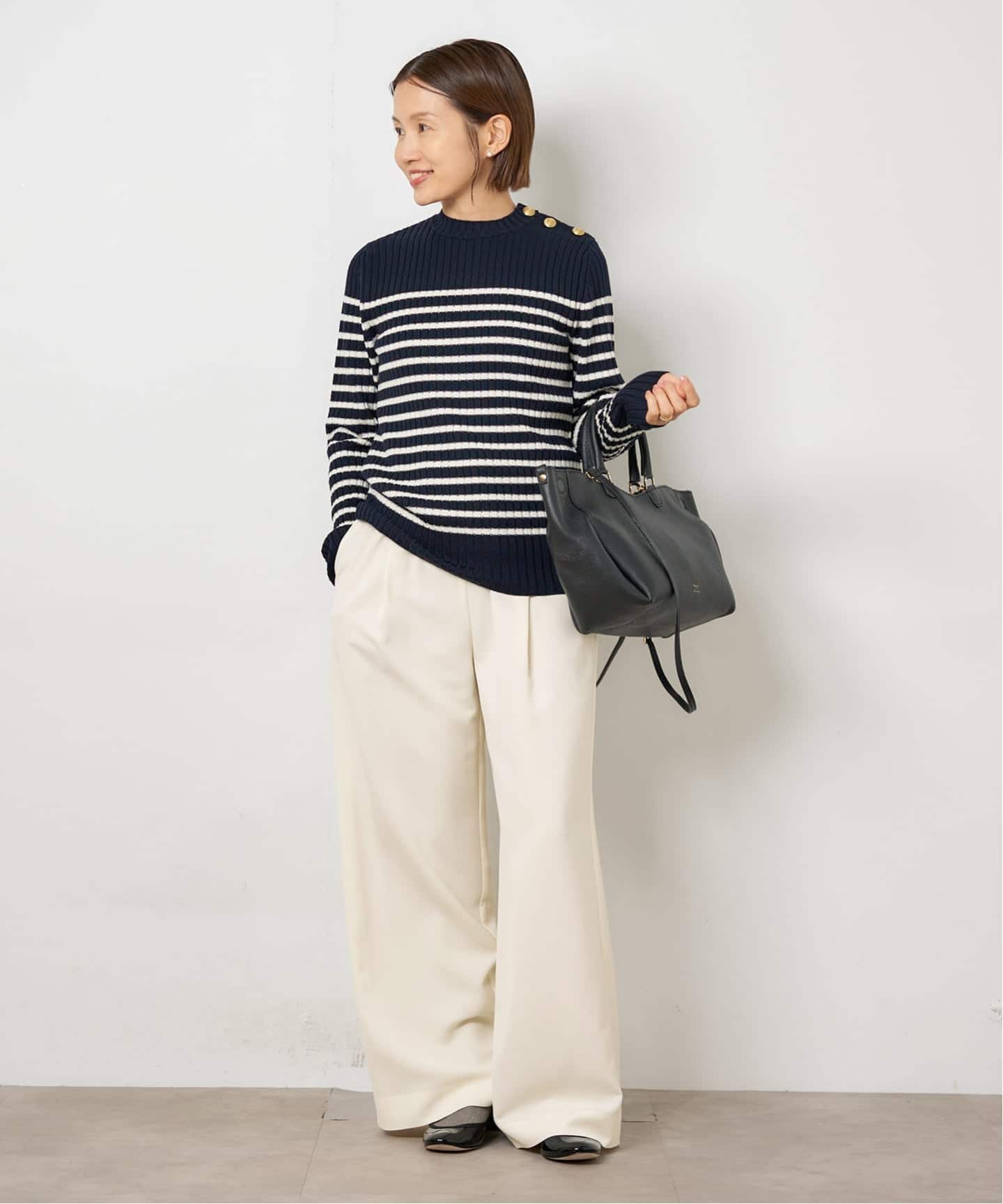 ウォッシャブル アセテートツイルタックパンツ（その他パンツ）｜IENA