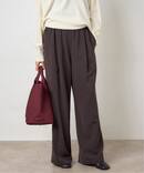 ウォッシャブル アセテートツイルタックパンツ