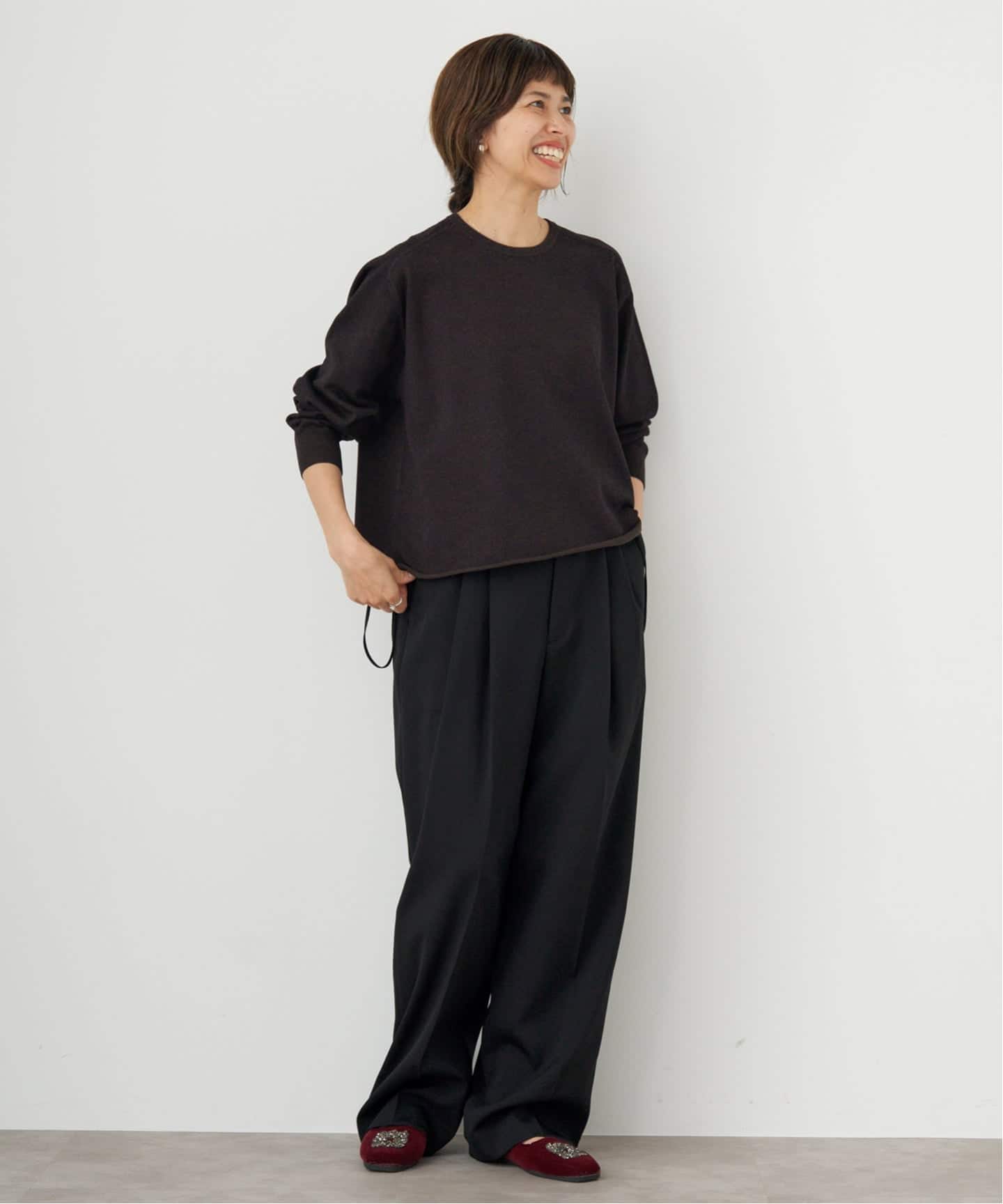 サスペンダーダブルクロスパンツ（スラックス）｜IENA（イエナ）の通販