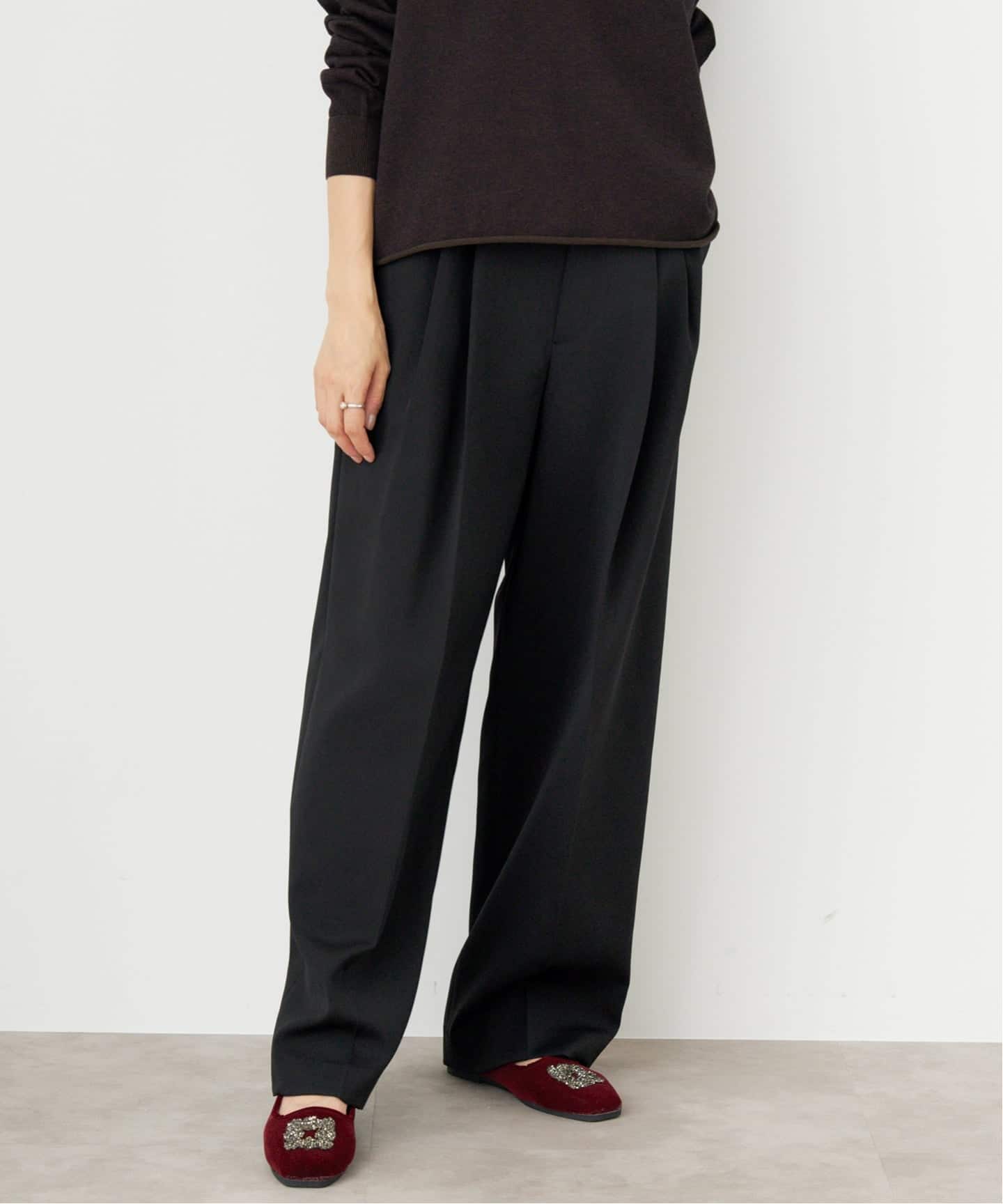 サスペンダーダブルクロスパンツ（スラックス）｜IENA（イエナ）の通販