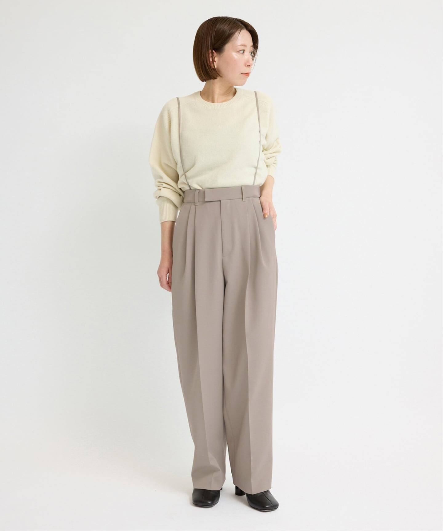 サスペンダーダブルクロスパンツ（スラックス）｜IENA（イエナ）の通販