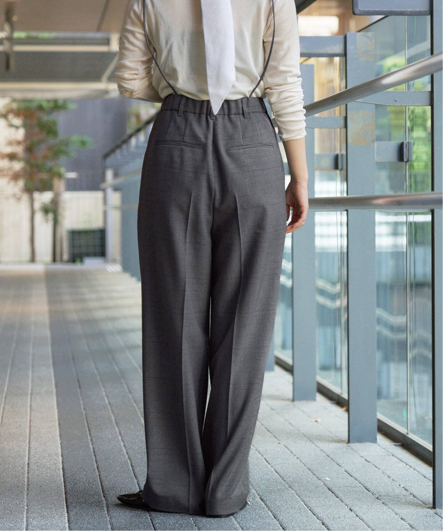 サスペンダーチェックパンツ（スラックス）｜IENA（イエナ）の通販