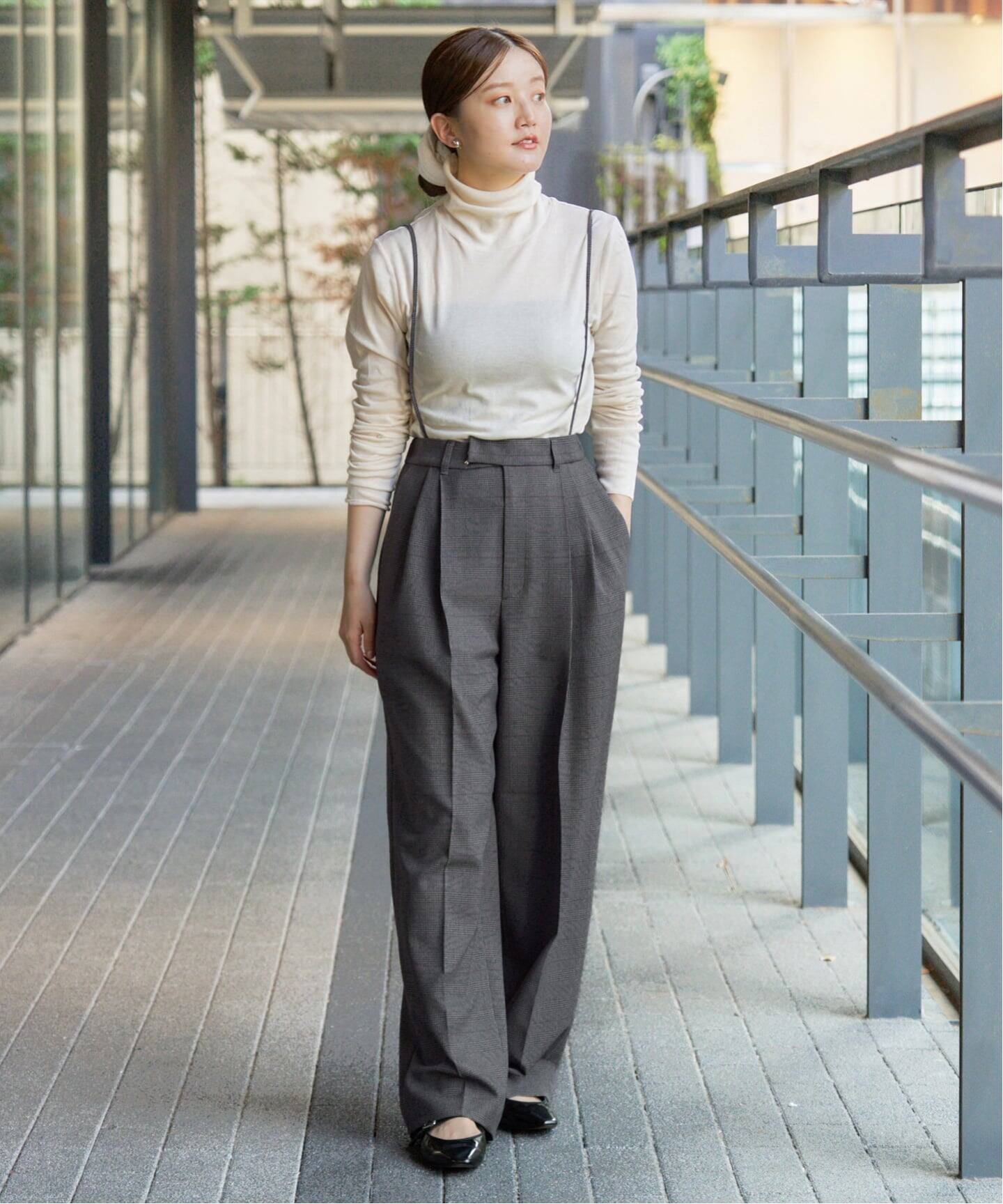 サスペンダーチェックパンツ（スラックス）｜IENA（イエナ）の通販