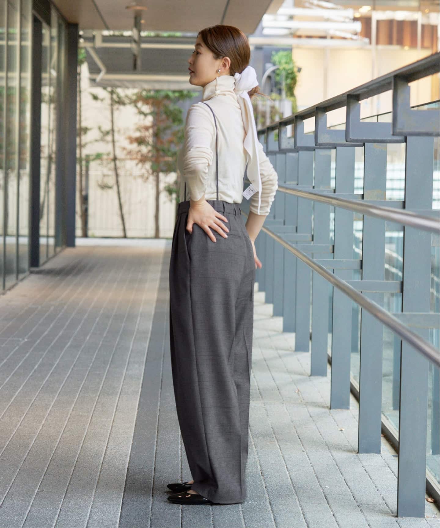 サスペンダーチェックパンツ（スラックス）｜IENA（イエナ）の通販