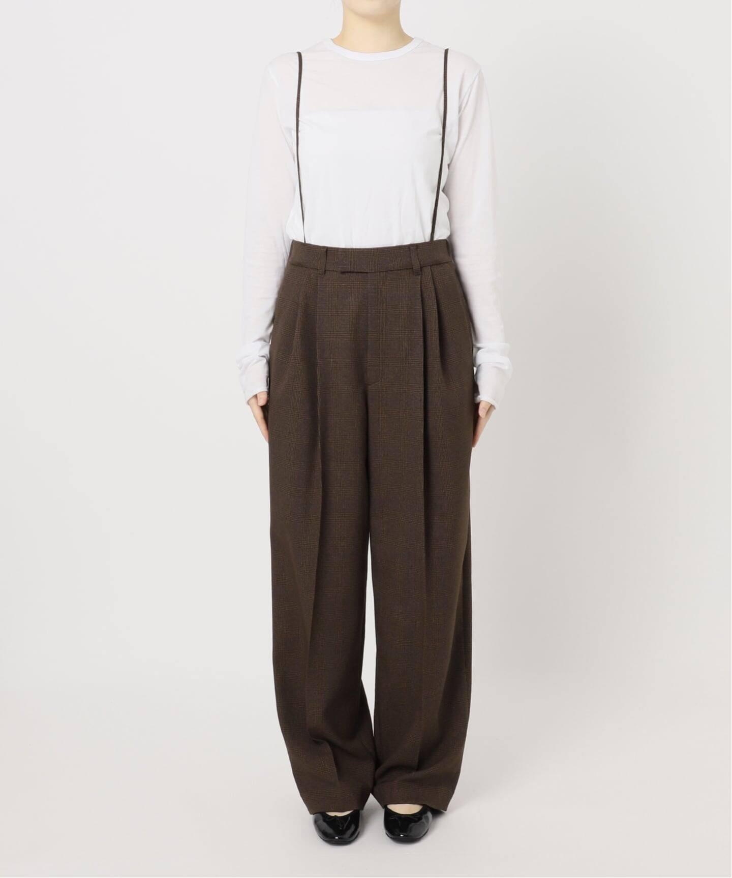 イエナ（IENA）/サスペンダーチェックパンツ サスペンダーチェックパンツ（スラックス）｜IENA（イエナ）の通販