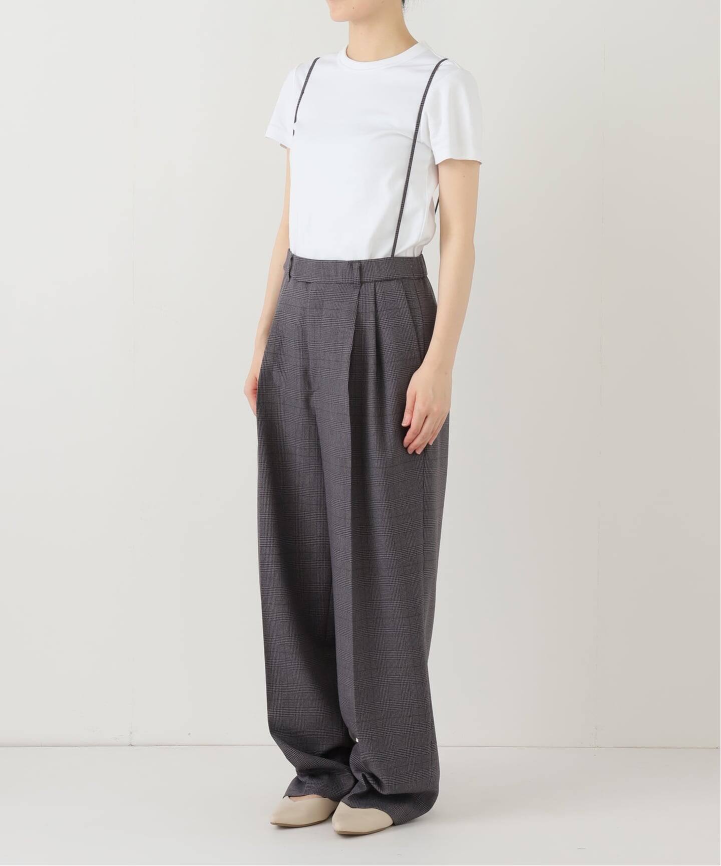 サスペンダーチェックパンツ（スラックス）｜IENA（イエナ）の