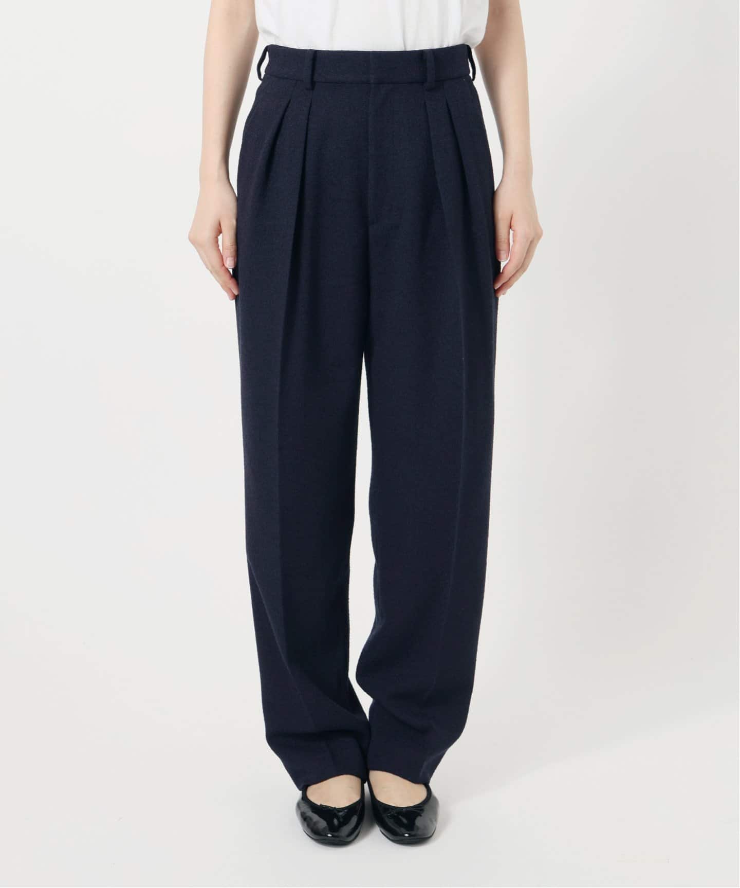 ＆NAVY ツイードツータックパンツ（スラックス）｜IENA（イエナ