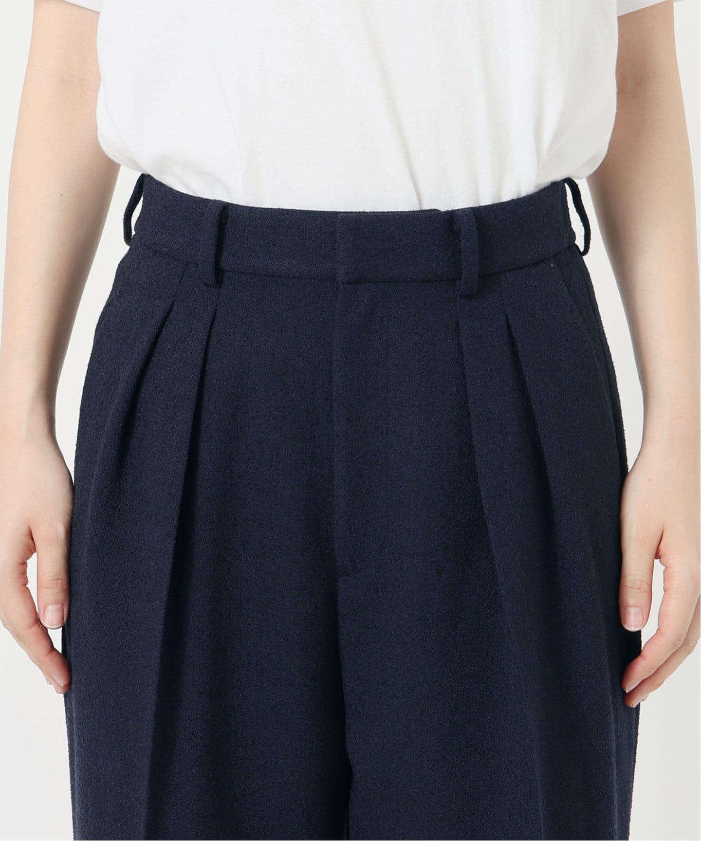 ＆NAVY ツイードツータックパンツ（スラックス）｜IENA（イエナ）の