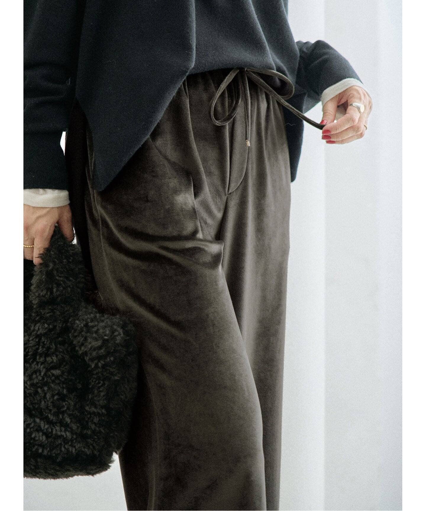 今季未使用　IENA ベロア　イージーパンツ　黒　イエナ IENA（イエナ） パンツ ベロアイージーパンツ レディース : ZOZOTOWN