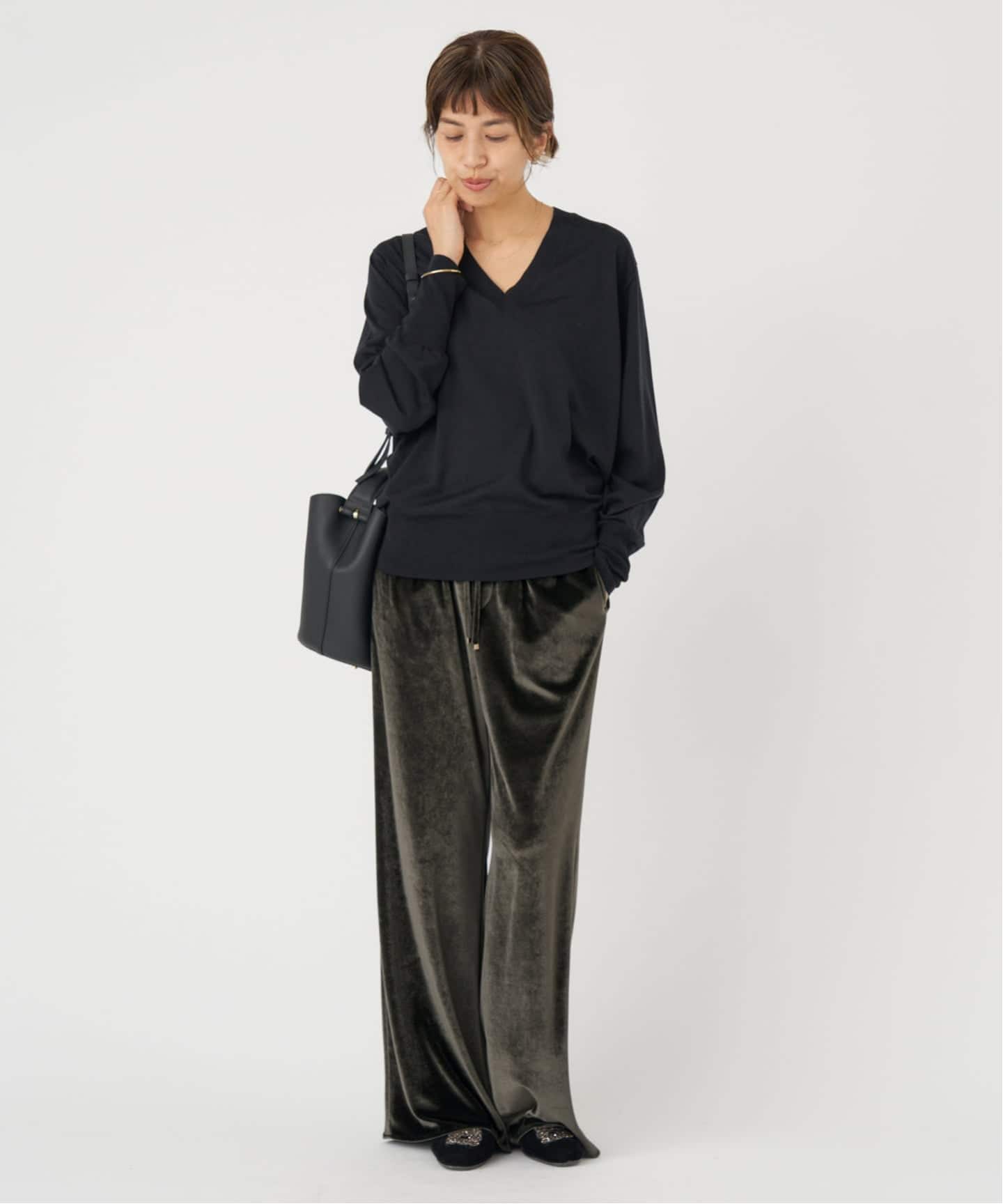 ベロアイージーパンツ（その他パンツ）｜IENA（イエナ）の通販