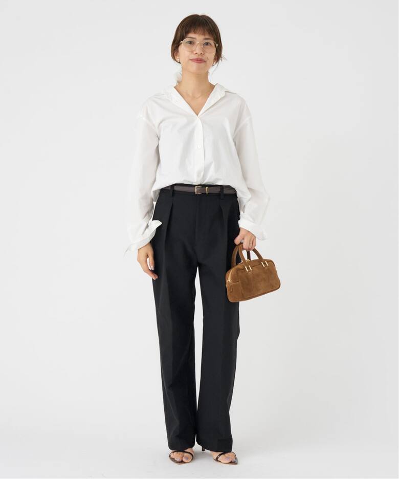 ソフトダブルクロスタックパンツ（スラックス）｜IENA（イエナ）の通販  