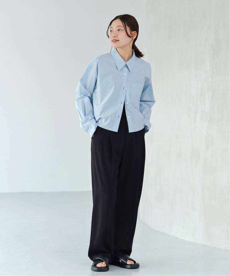 追加2》TA/PL ジョーゼットタックワイドパンツ（スラックス）｜IENA 