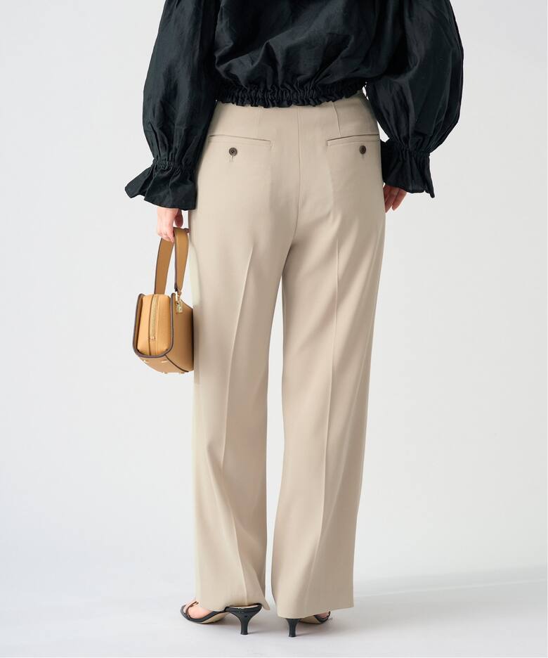 追加2》TA/PL ジョーゼットタックワイドパンツ（スラックス）｜IENA  