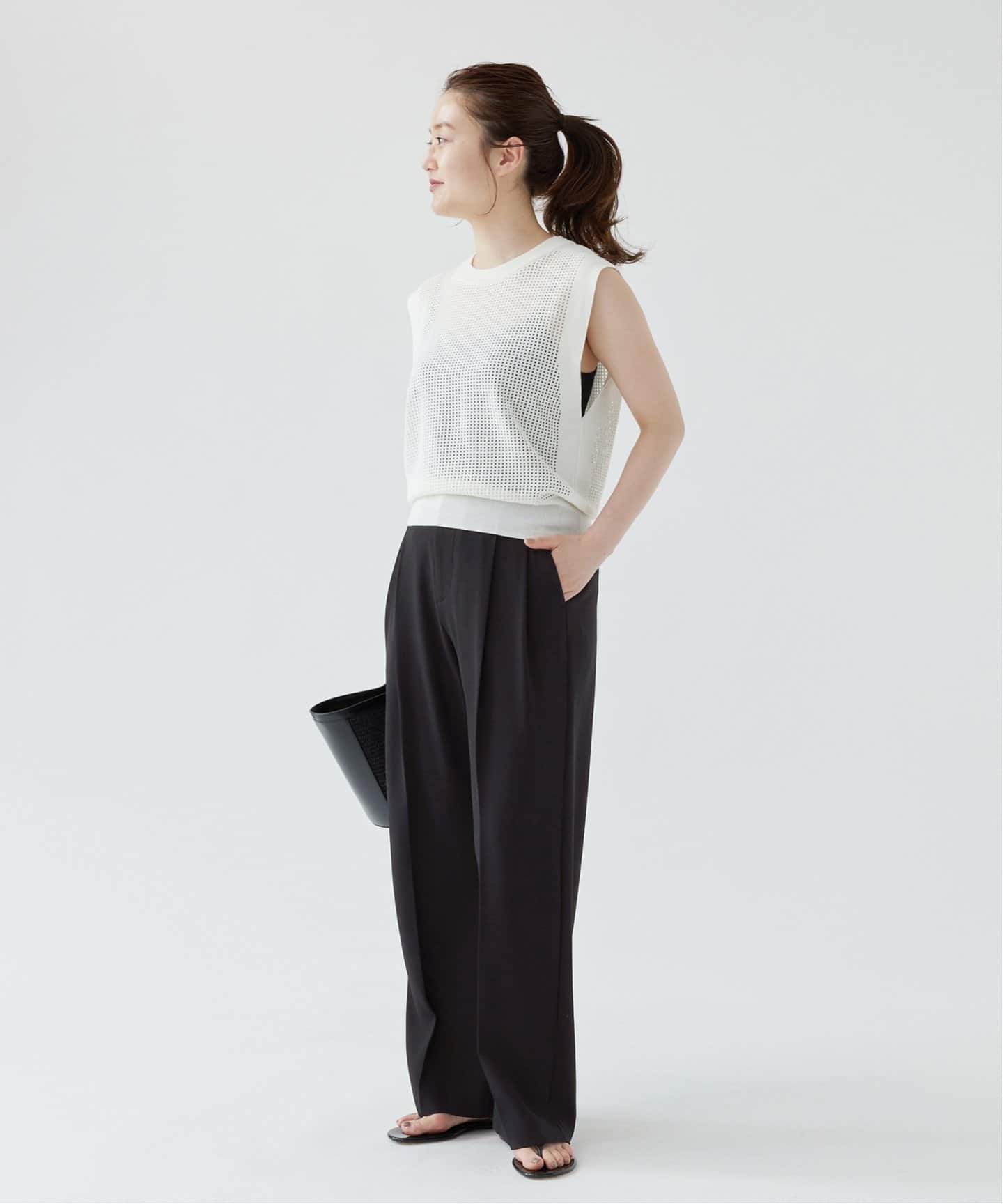 追加2》TA/PL ジョーゼットタックワイドパンツ（スラックス）｜IENA