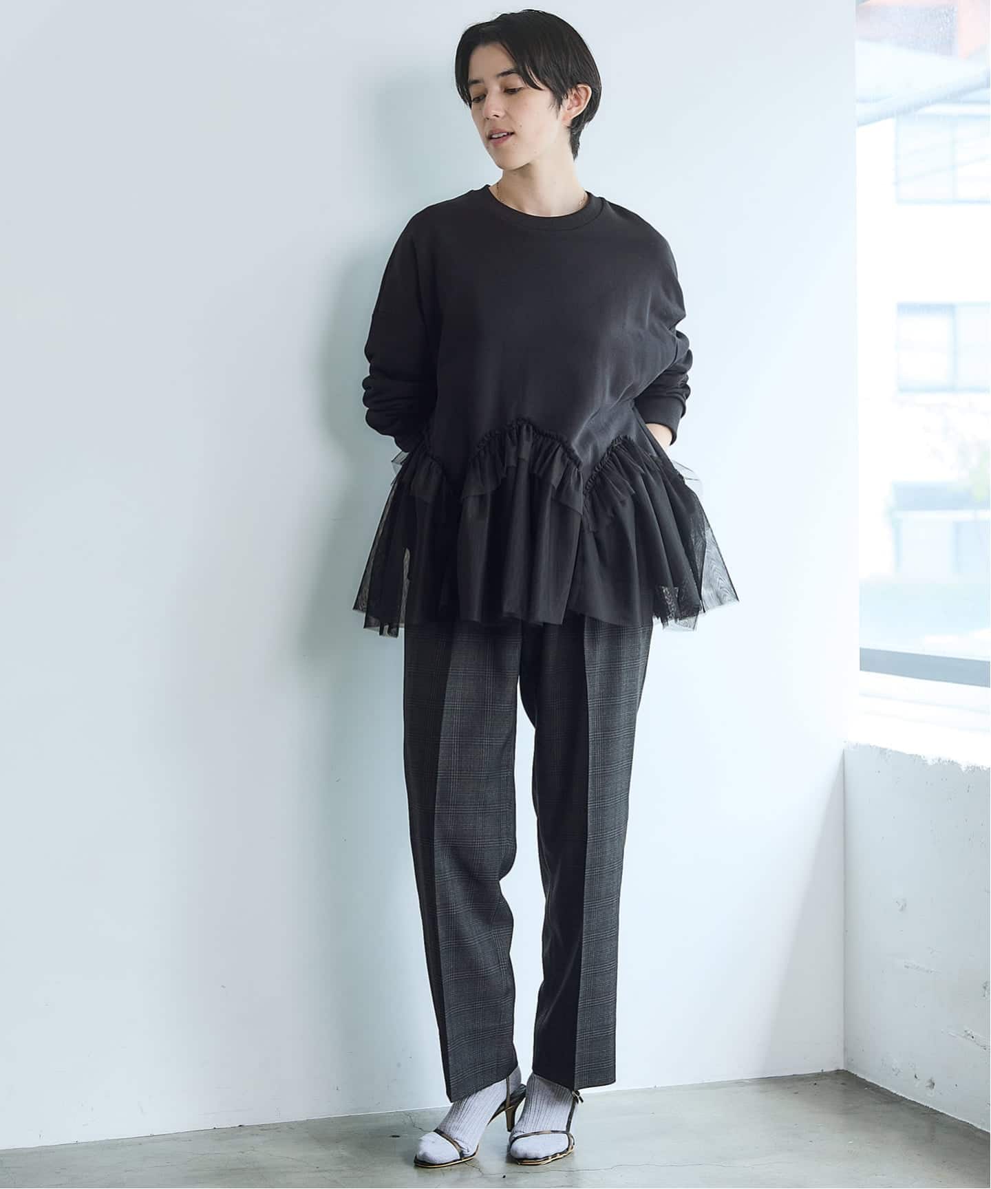 BLACK チェックタックパンツ（スラックス）｜IENA（イエナ）の通販