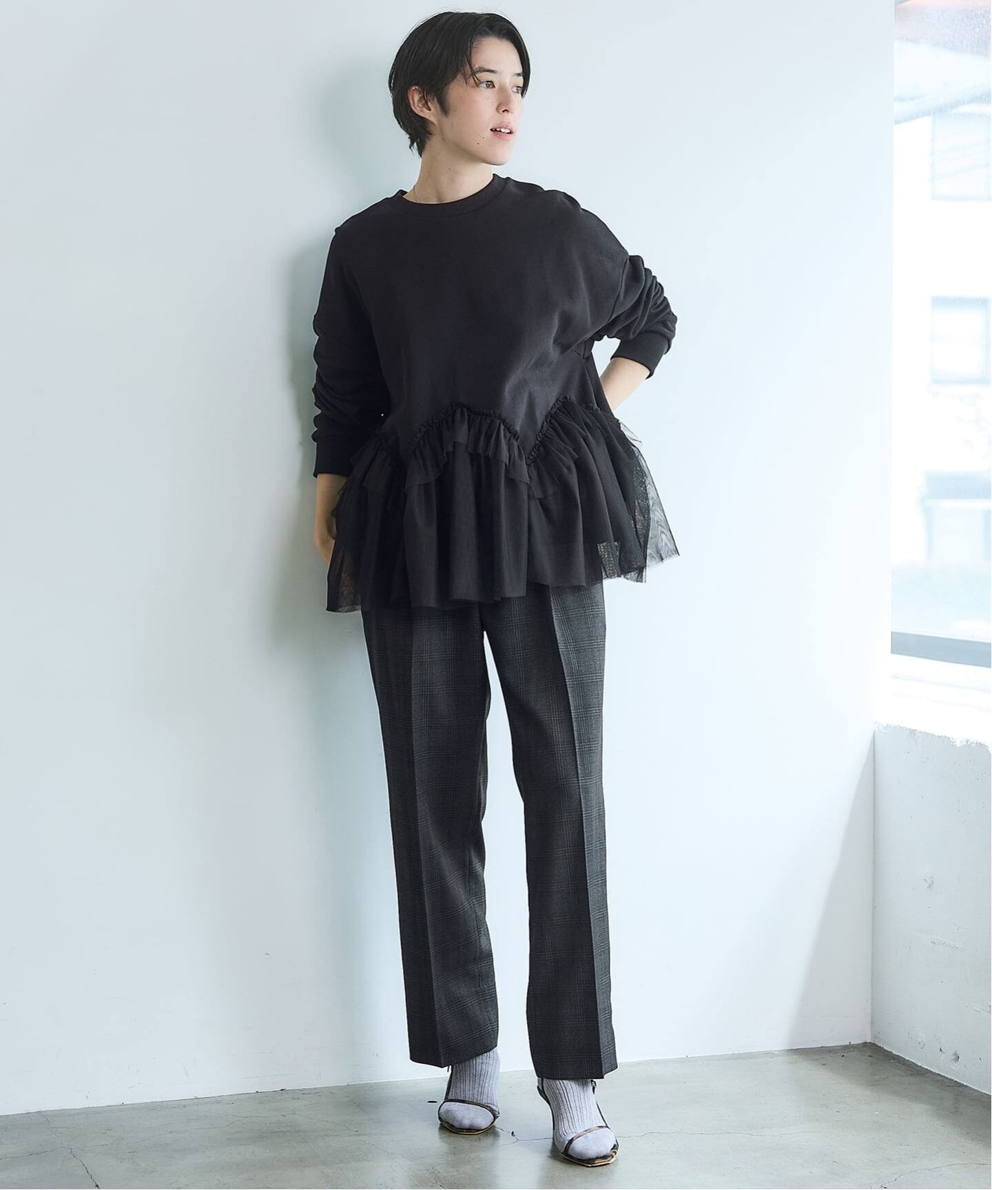 BLACK チェックタックパンツ（スラックス）｜IENA（イエナ）の通販