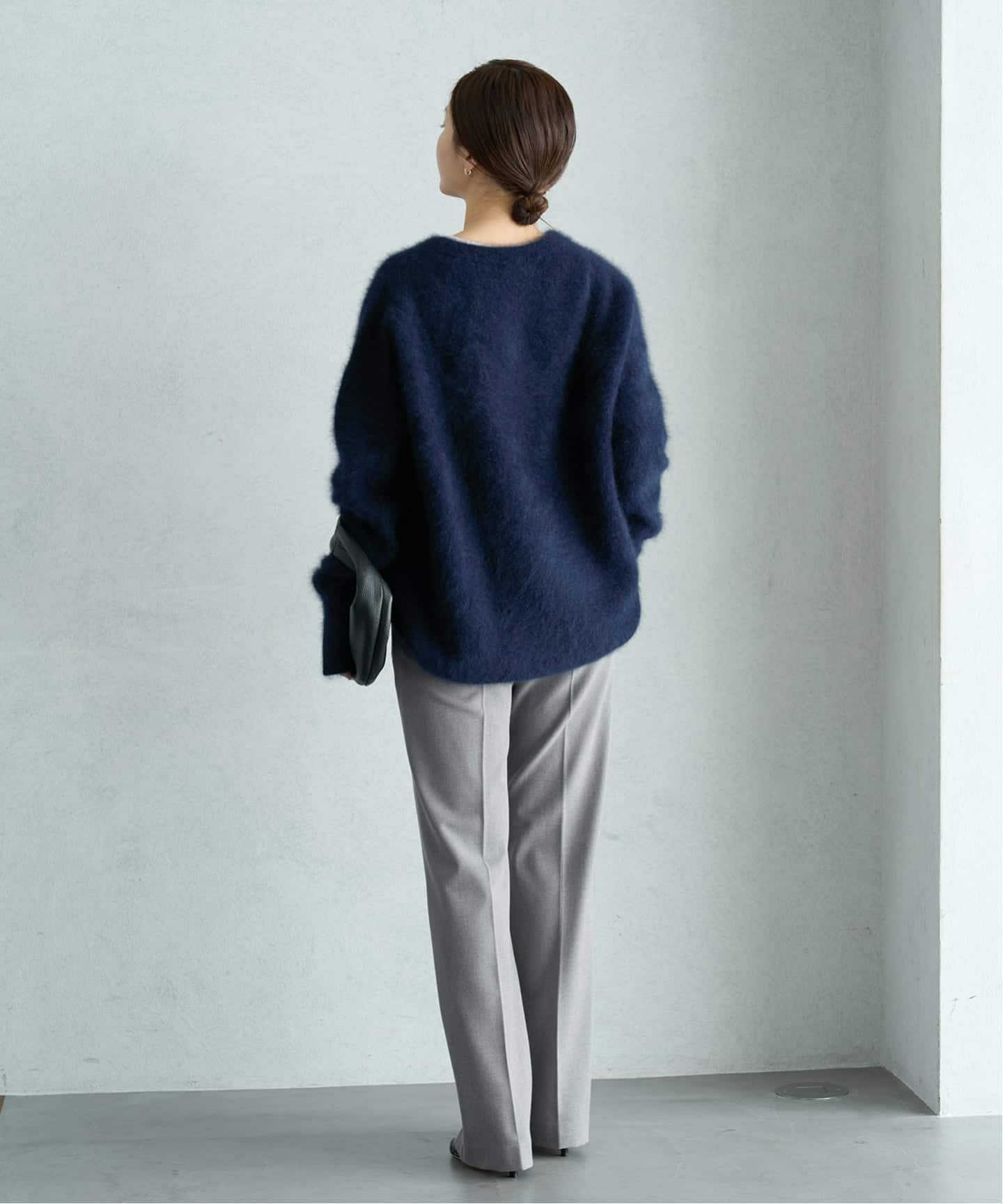 IENA 裏起毛セミフレアパンツ ブラック イエナ IENA 《追加2予約》裏起毛セミフレアパンツ （ブラック